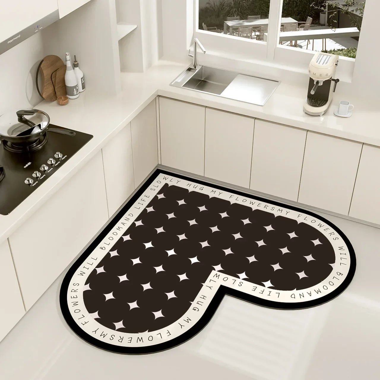 VIKAMA Fashion Simple Diatomite Home Decorative Carpet Kitchen Bathroom Entrance Entrance Washable Dirty Resistant Carpet