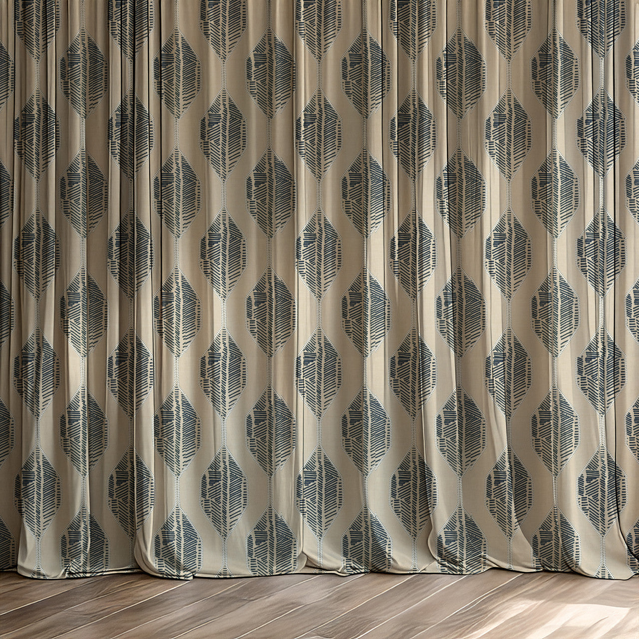 Modern Geometric Pure Linen Curtains | 3 Colors | Pinch & Euro Pleats | Made-to-Measure-4
