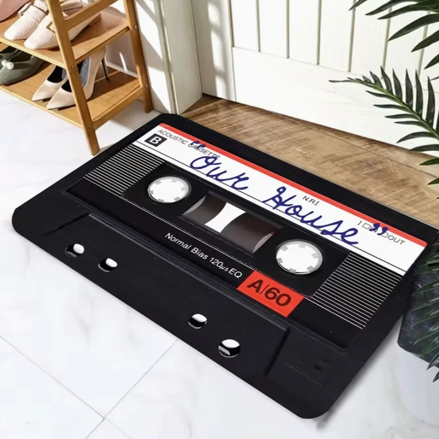 1 Cartoon Record Bedroom Carpet Kitchen Floor Mat Anti Slip Bathroom Living Room Carpet Entrance Door Mat Home Decorative Rugs