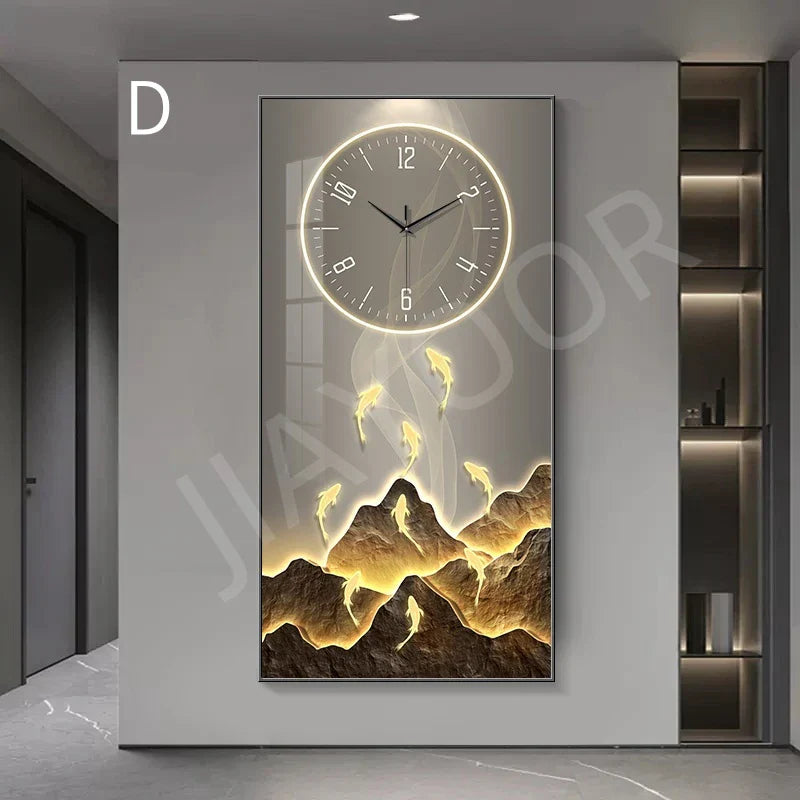 Dlight Decor Wall Clock Lamp with Crystal Glow