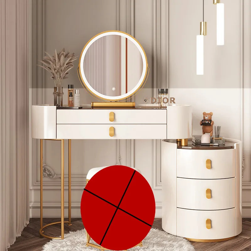 Dressing table glass desk bedroom modern makeup table wooden drawers Storage vanity chair comfortable furniture for bedroom