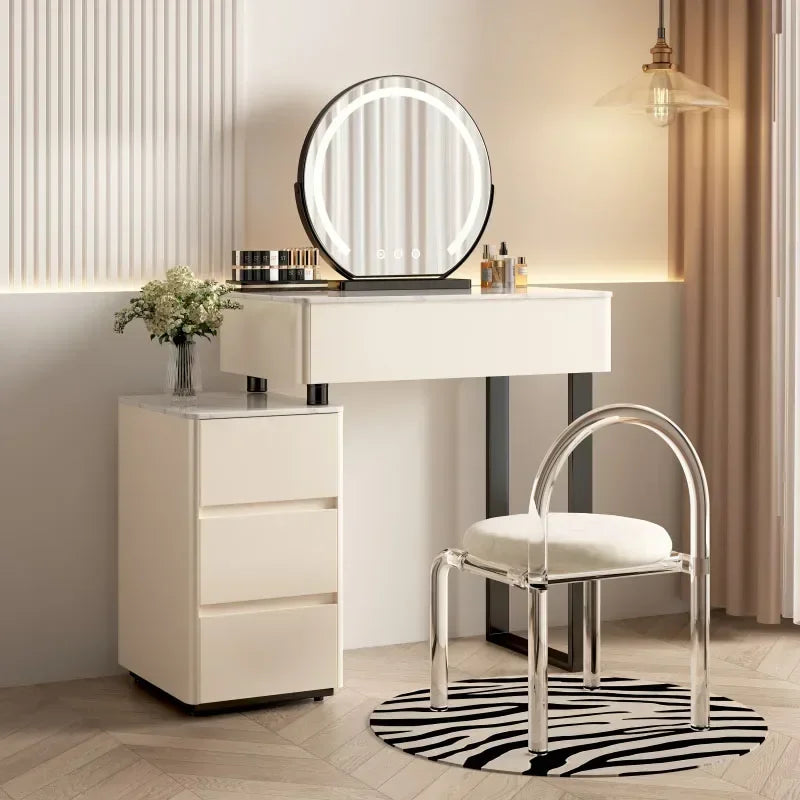 Modern Bedroom Vanity Table Nordic Organizers Storage Girls Vanity Table European Style Tocador Maquillaje Home Furniture