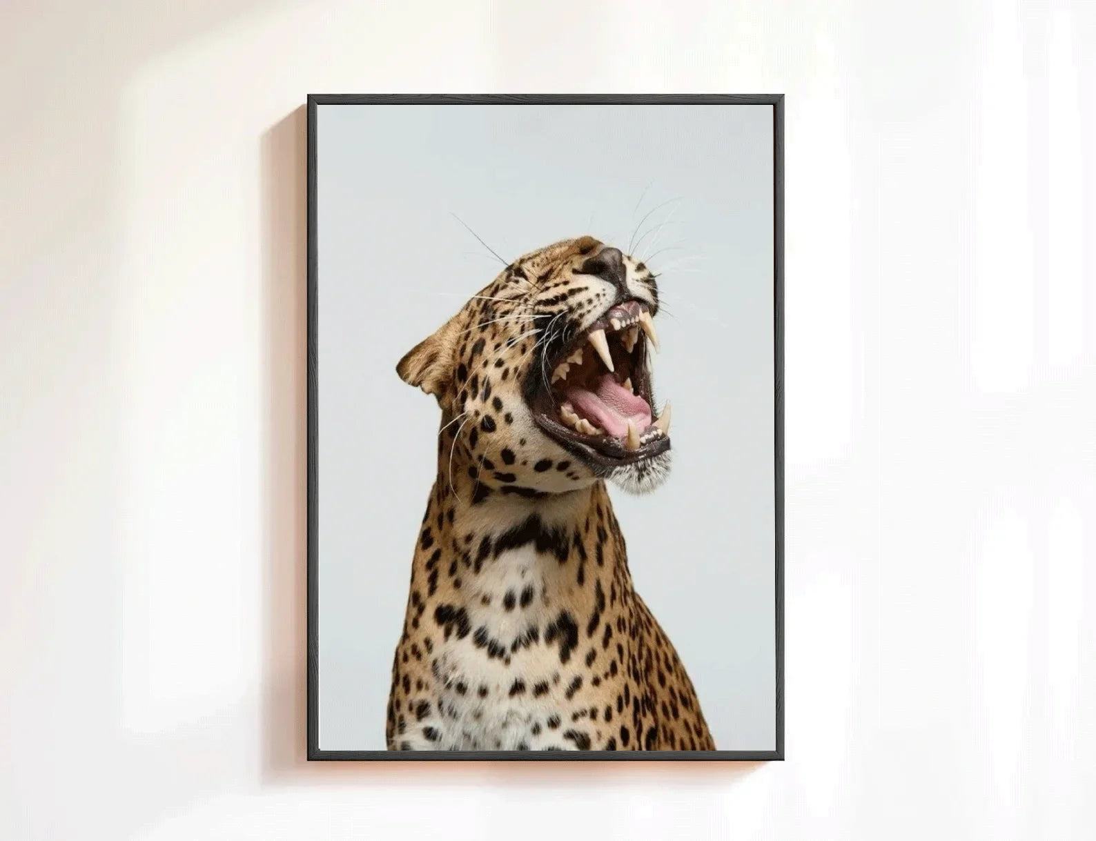 Fashion Stylish Wall Art Print - Trendy Leopard Roar Print - Black and White - Home Decor - Printable Wall Art Digital Download