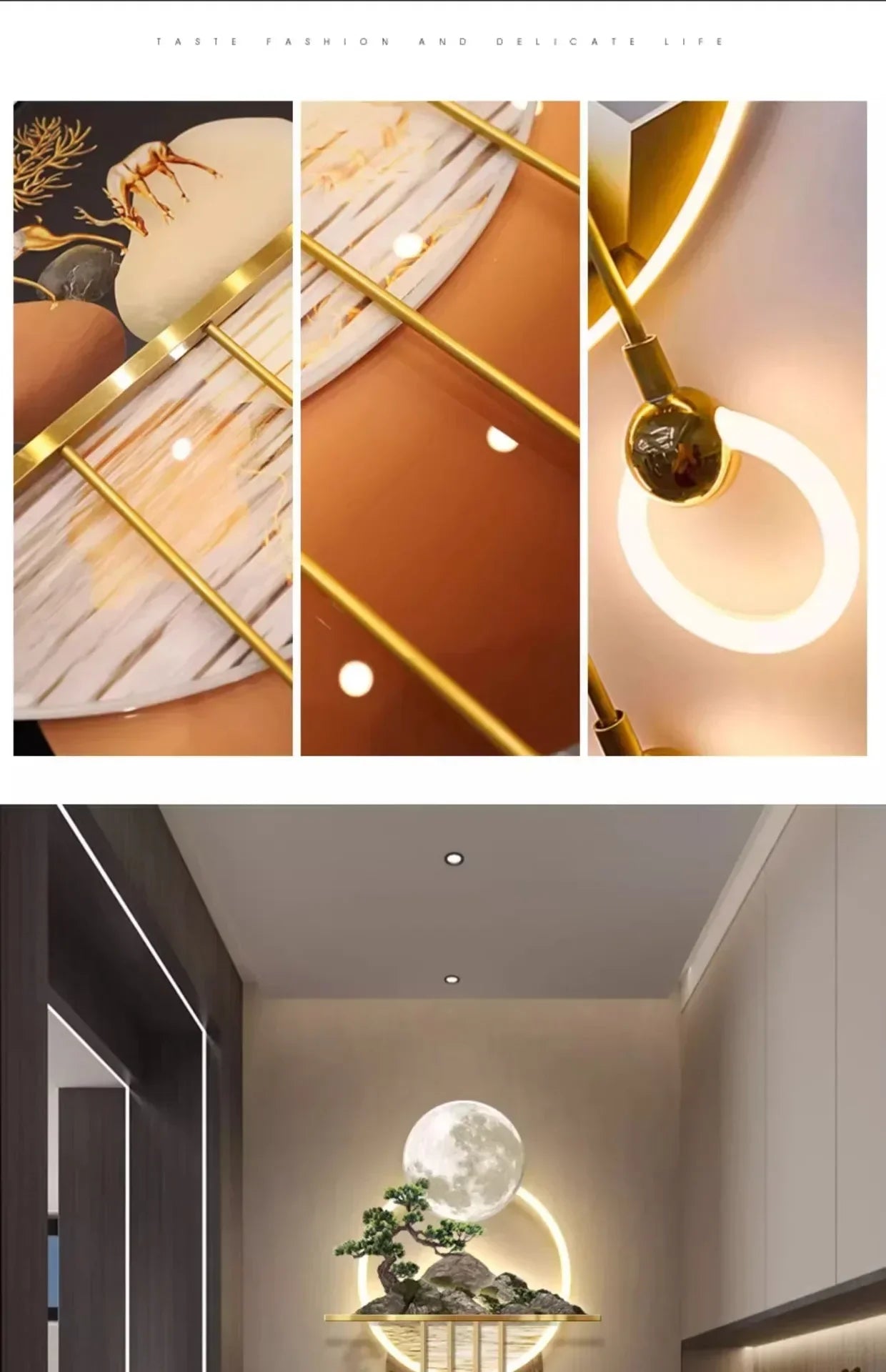 Dlight Decor 3D Wooden Landscape Wall Lamp