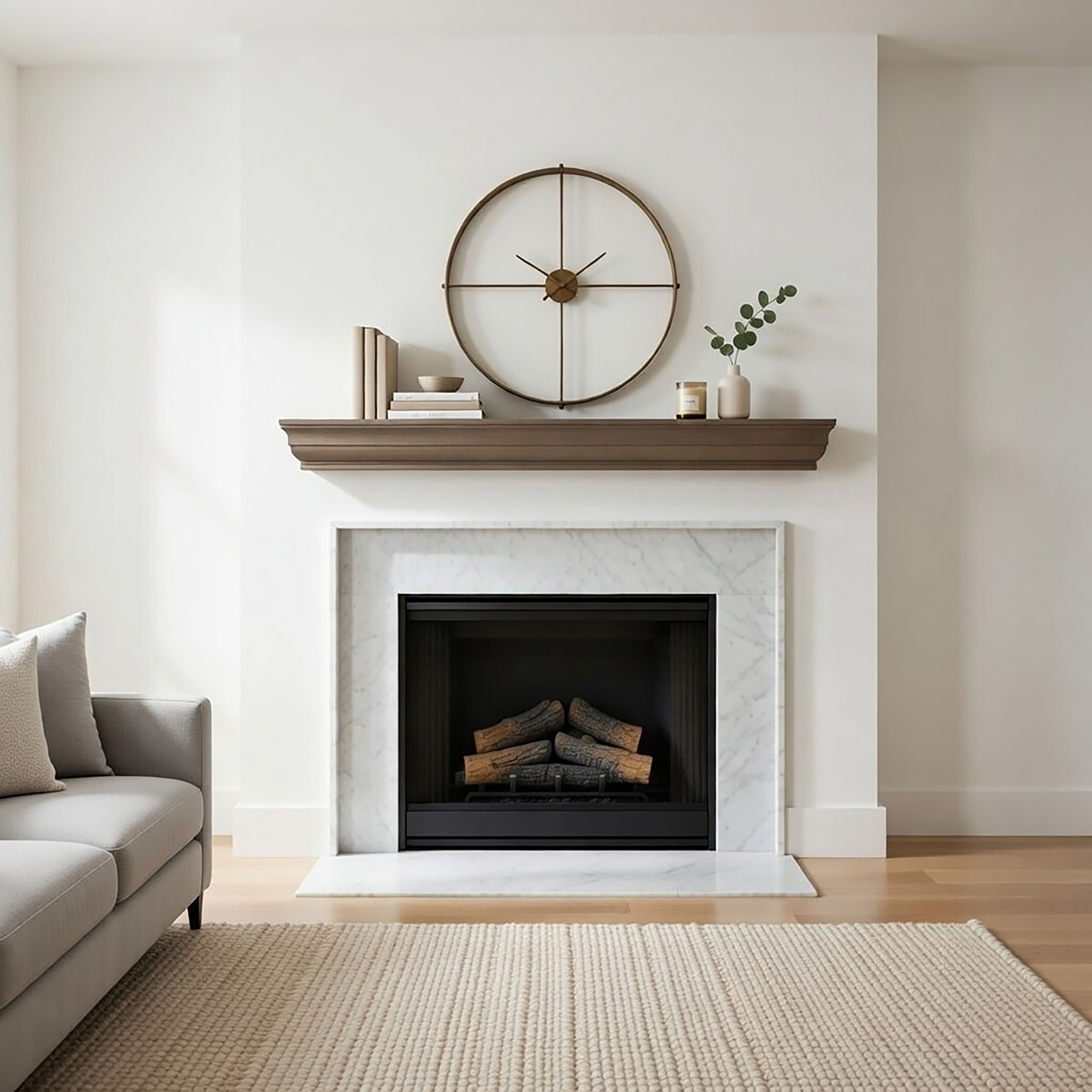 Shaker Fireplace Mantel Shelf – Real Wood