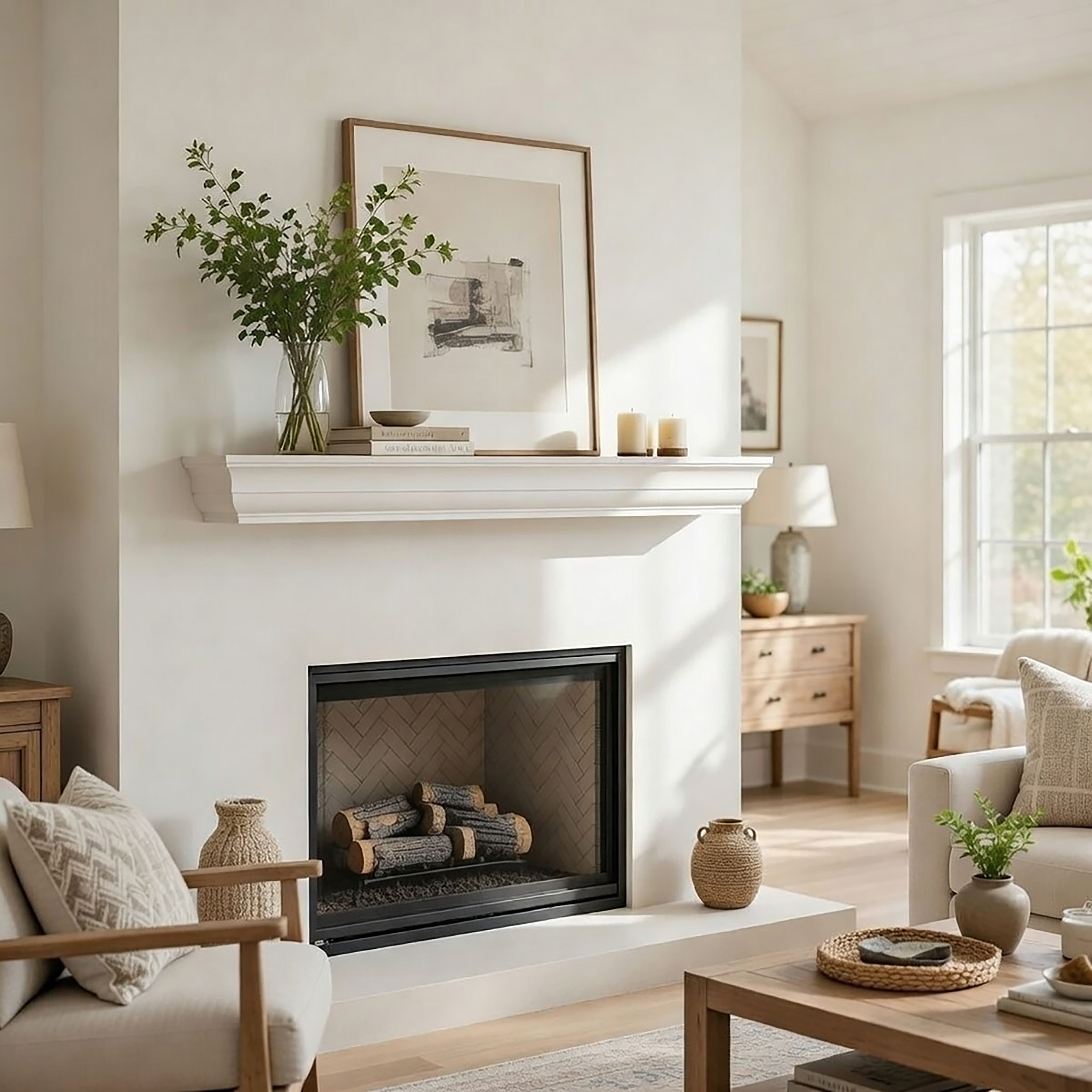 Shaker Fireplace Mantel Shelf – Real Wood