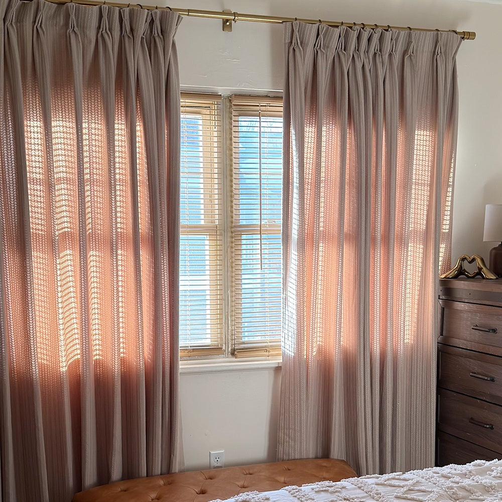 Simon Herringbone Textured Linen Cotton Curtains