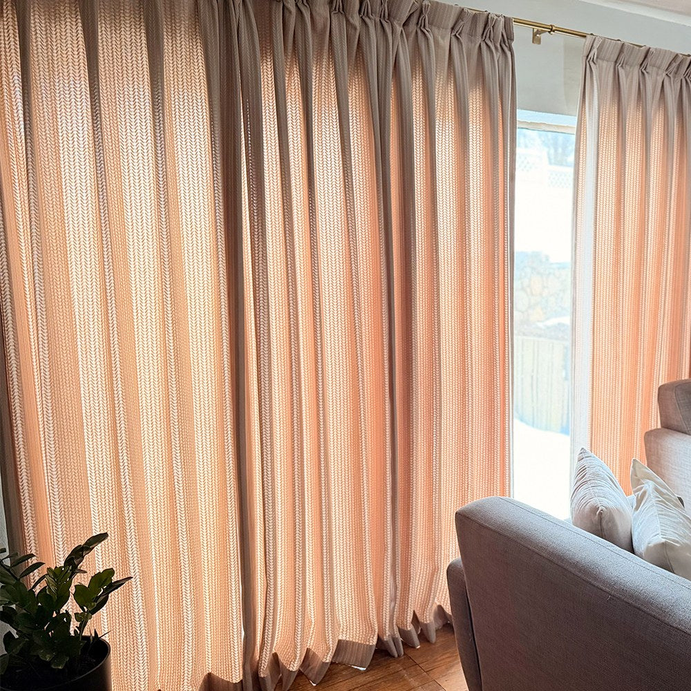 Simon Herringbone Textured Linen Cotton Curtains