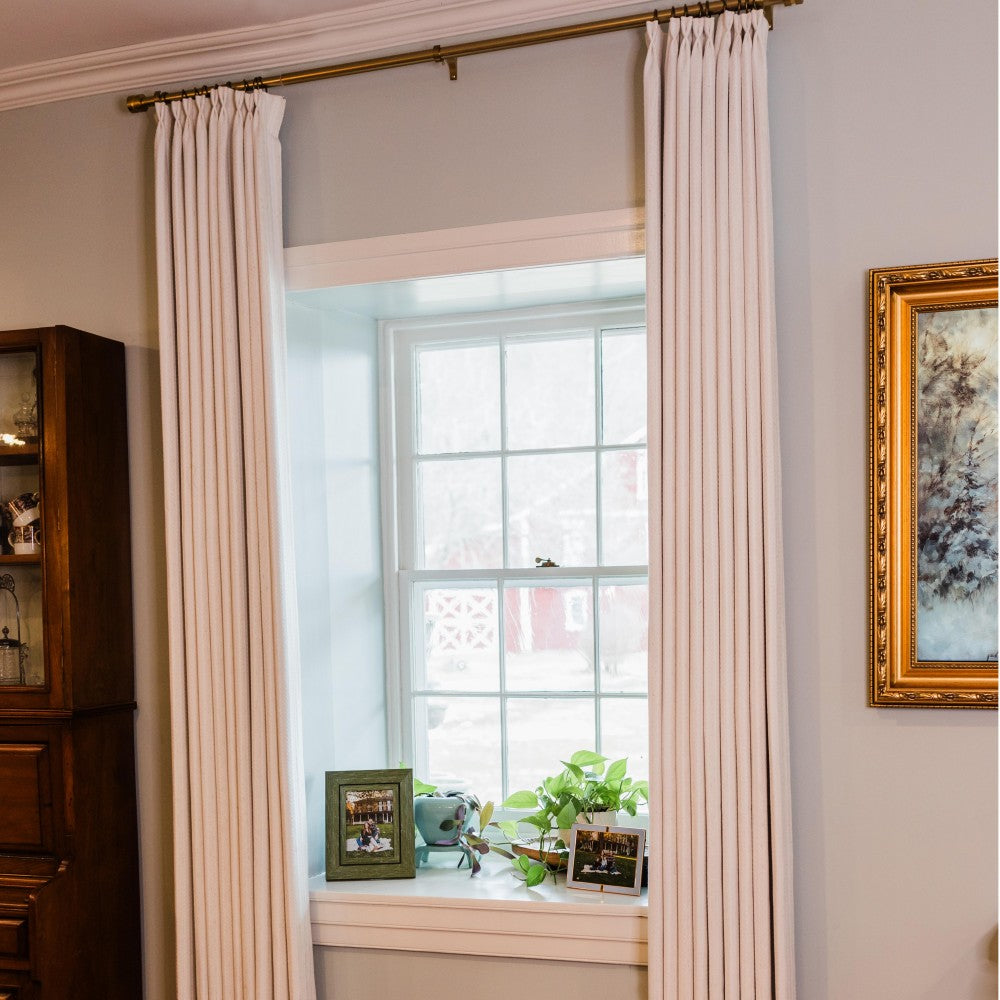 Simon Herringbone Textured Linen Cotton Curtains