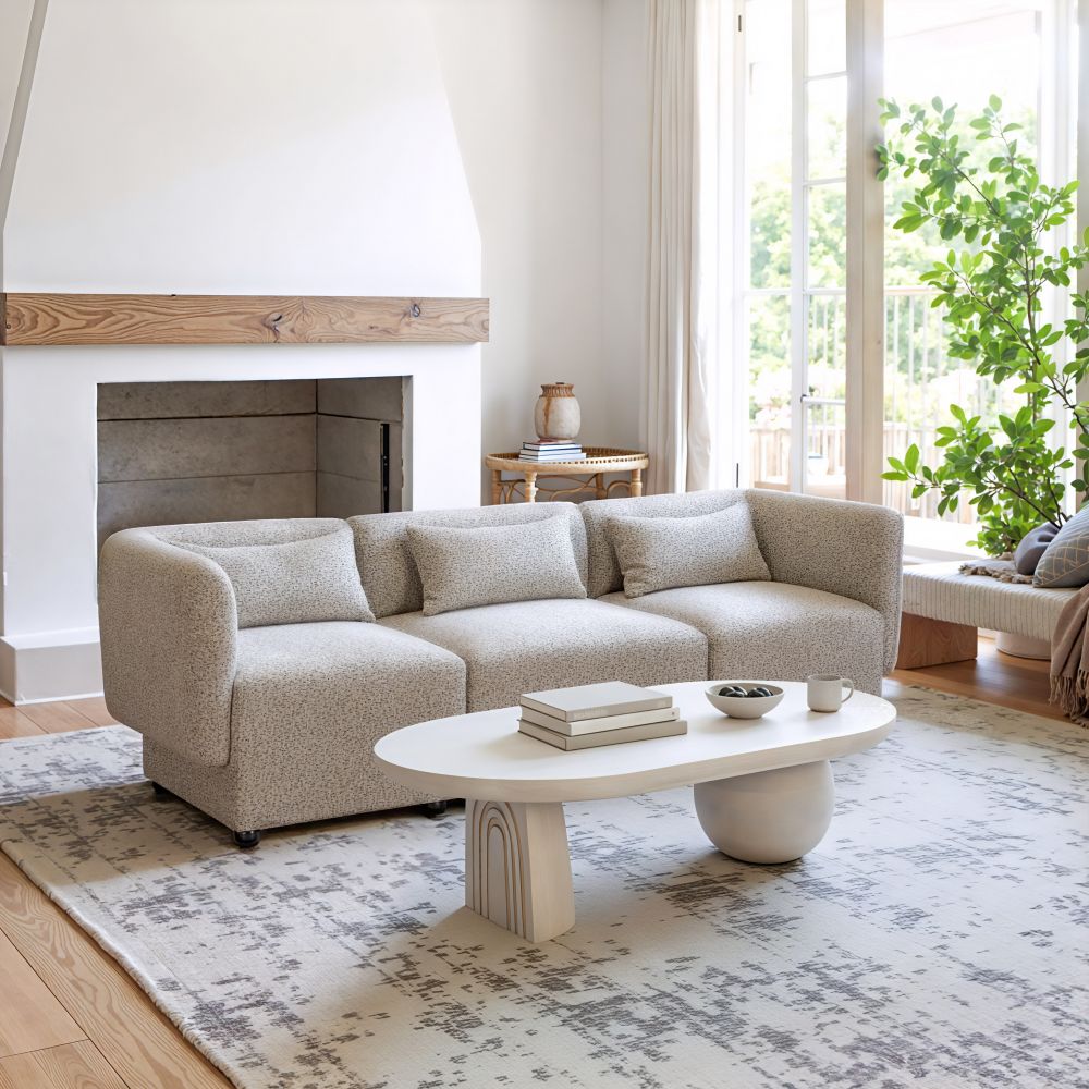 Simu Textured Fabric Middle Chair