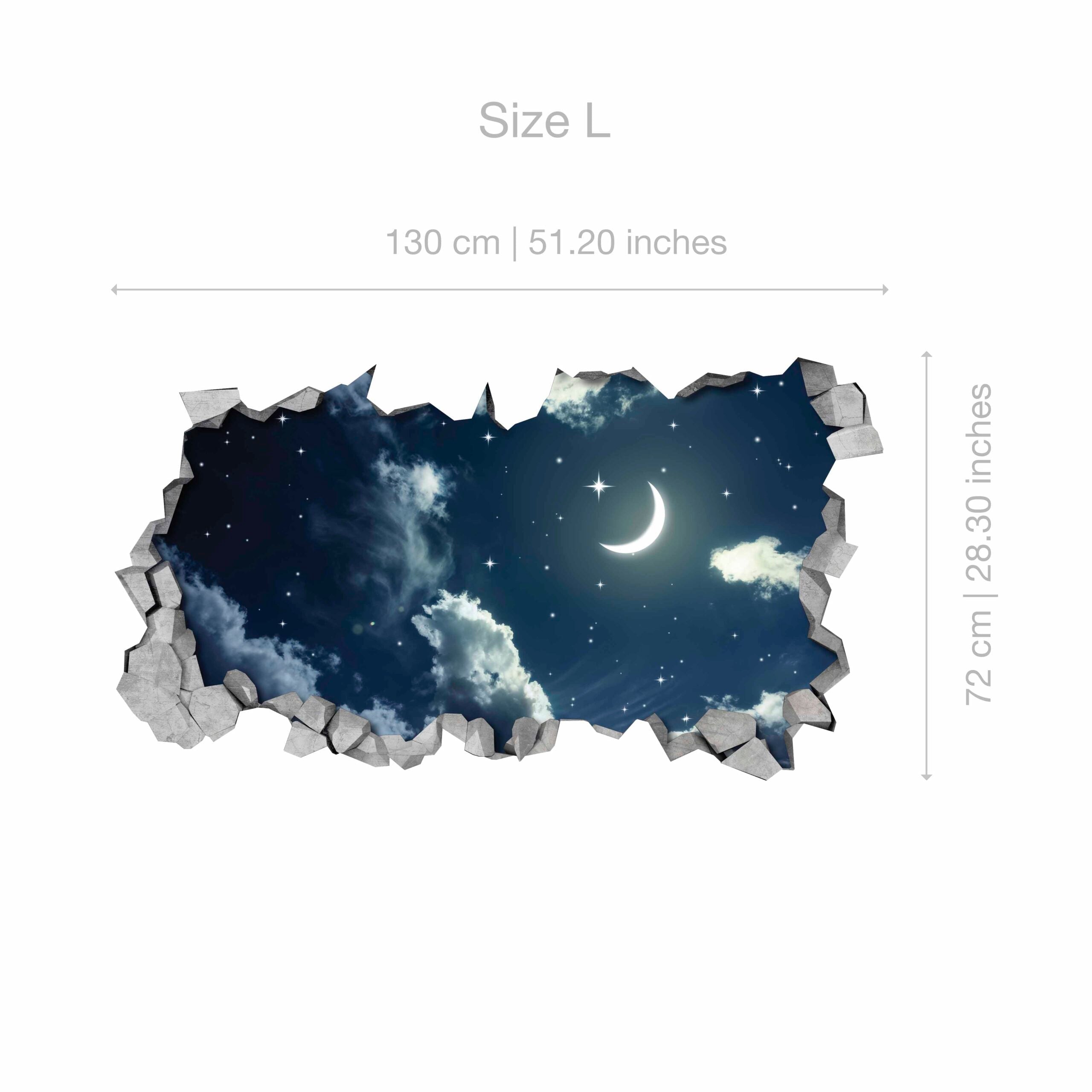 Night Sky 3D Effect Ceiling Decal-3