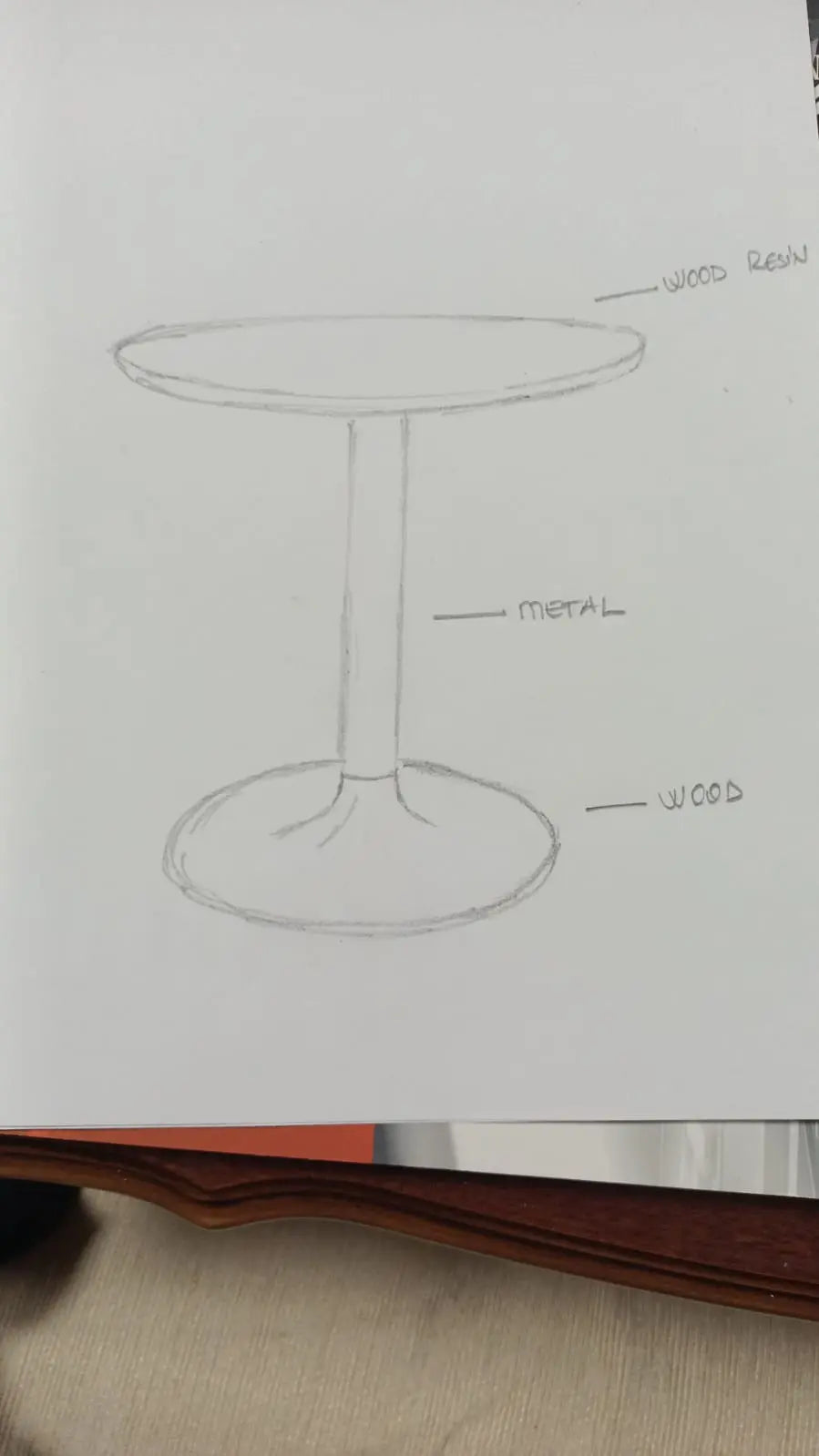 Custom Round Epoxy Resin Walnut Dining - Kitchen Table With Wood Base