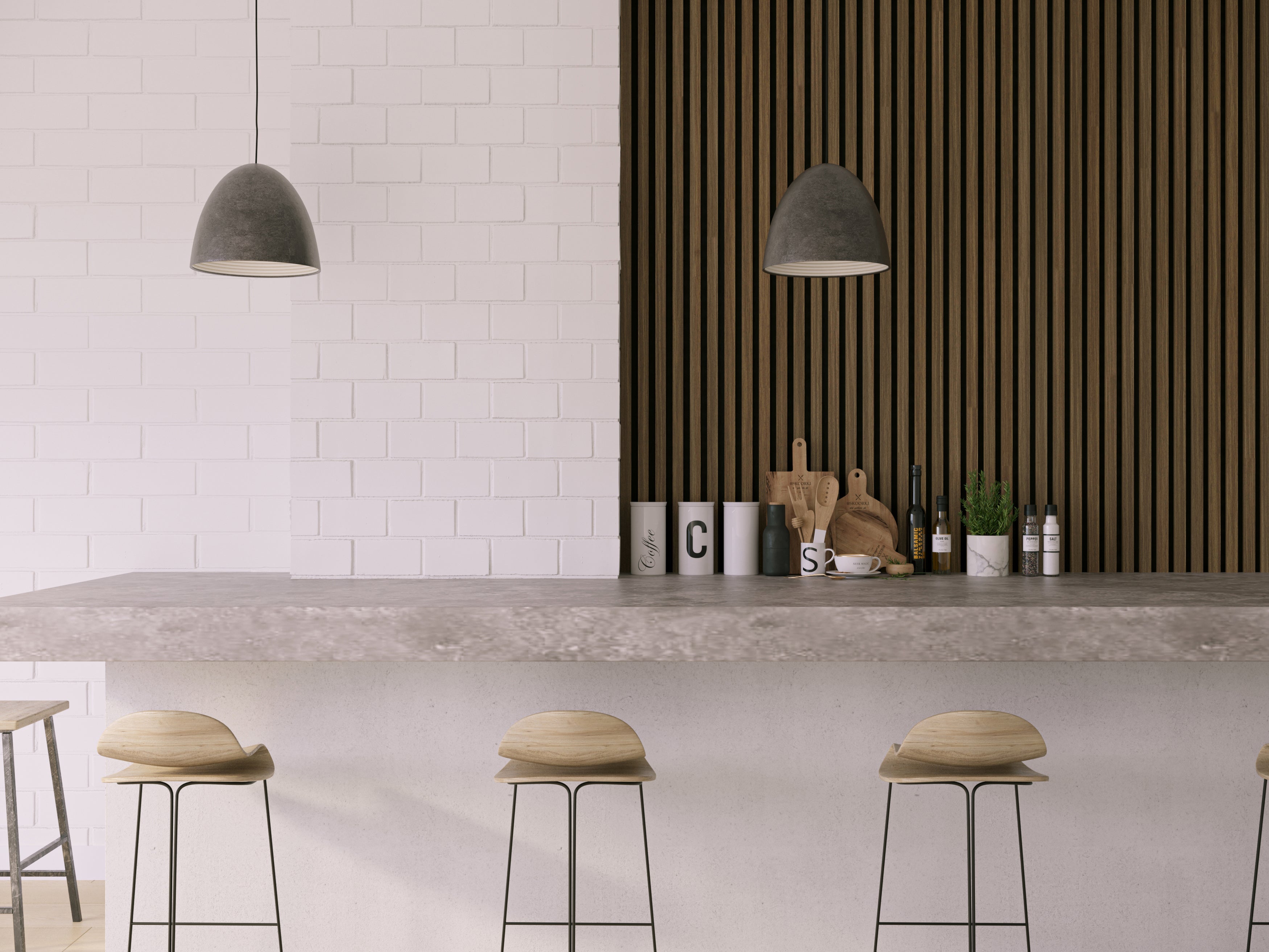 2-Pack Acoustic Wall Panels – Smoked Oak