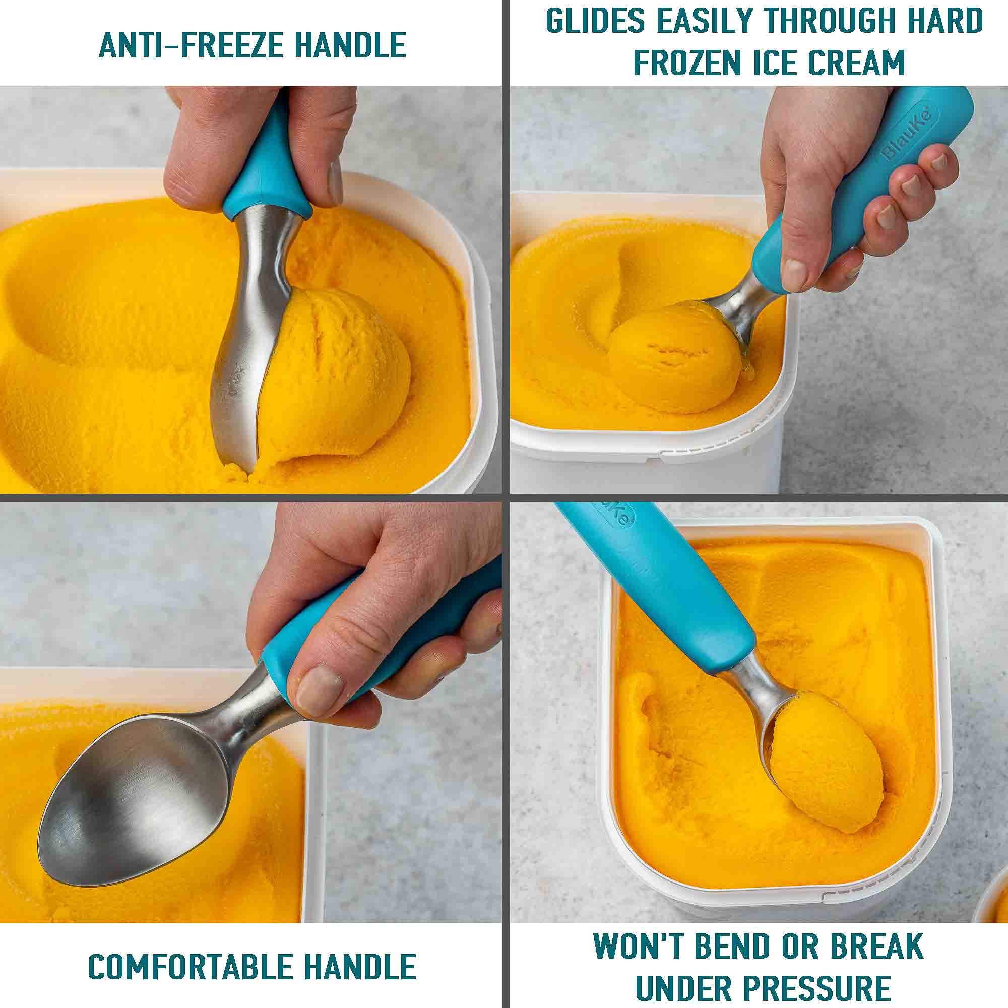 Stainless Steel Ice Cream Scoop - Professional Ice Scooper-4