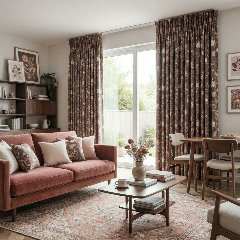 Stella Soft Autumn Floral Botanical Custom Curtains