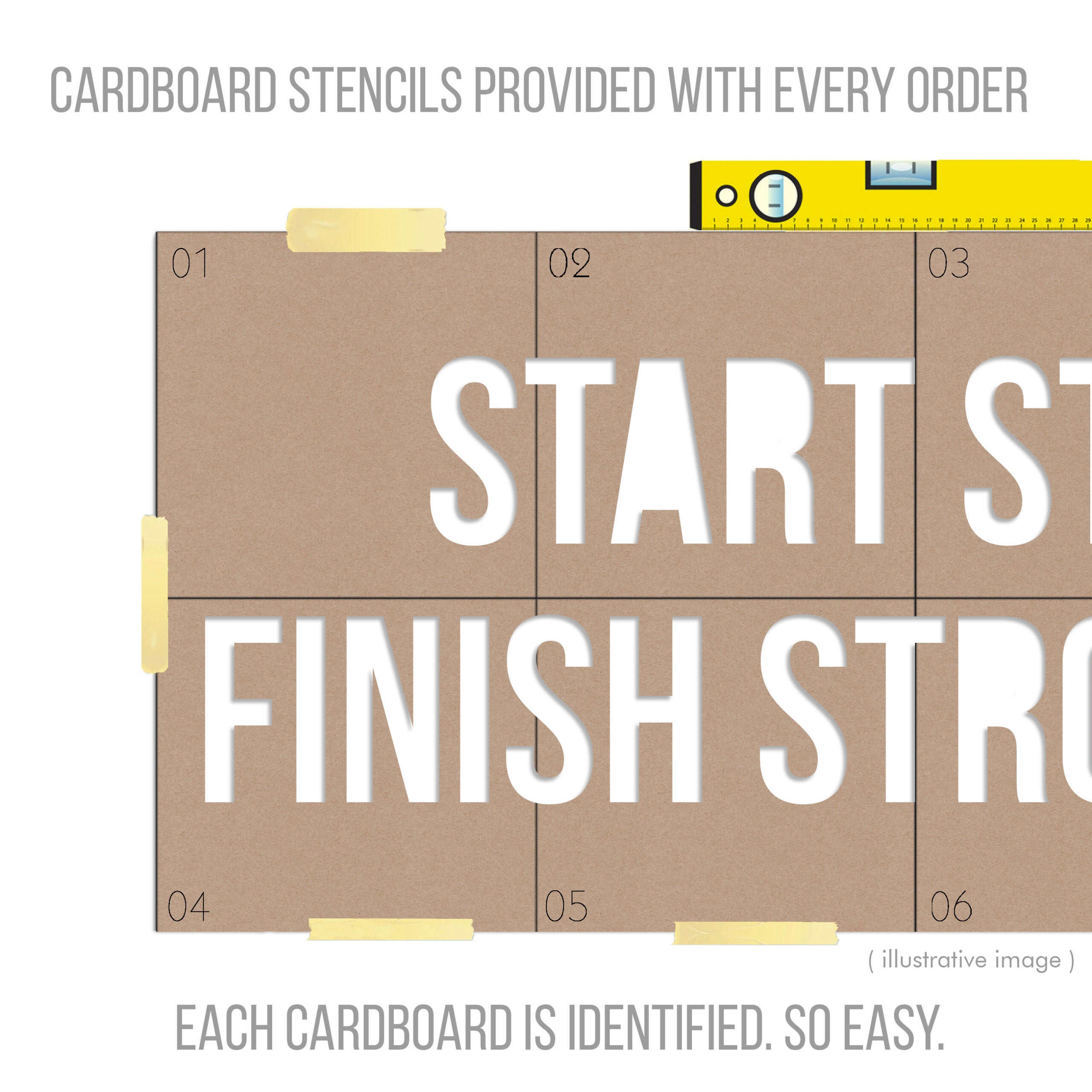 Start Strong Finish Stronger 3D Gym Decor-3