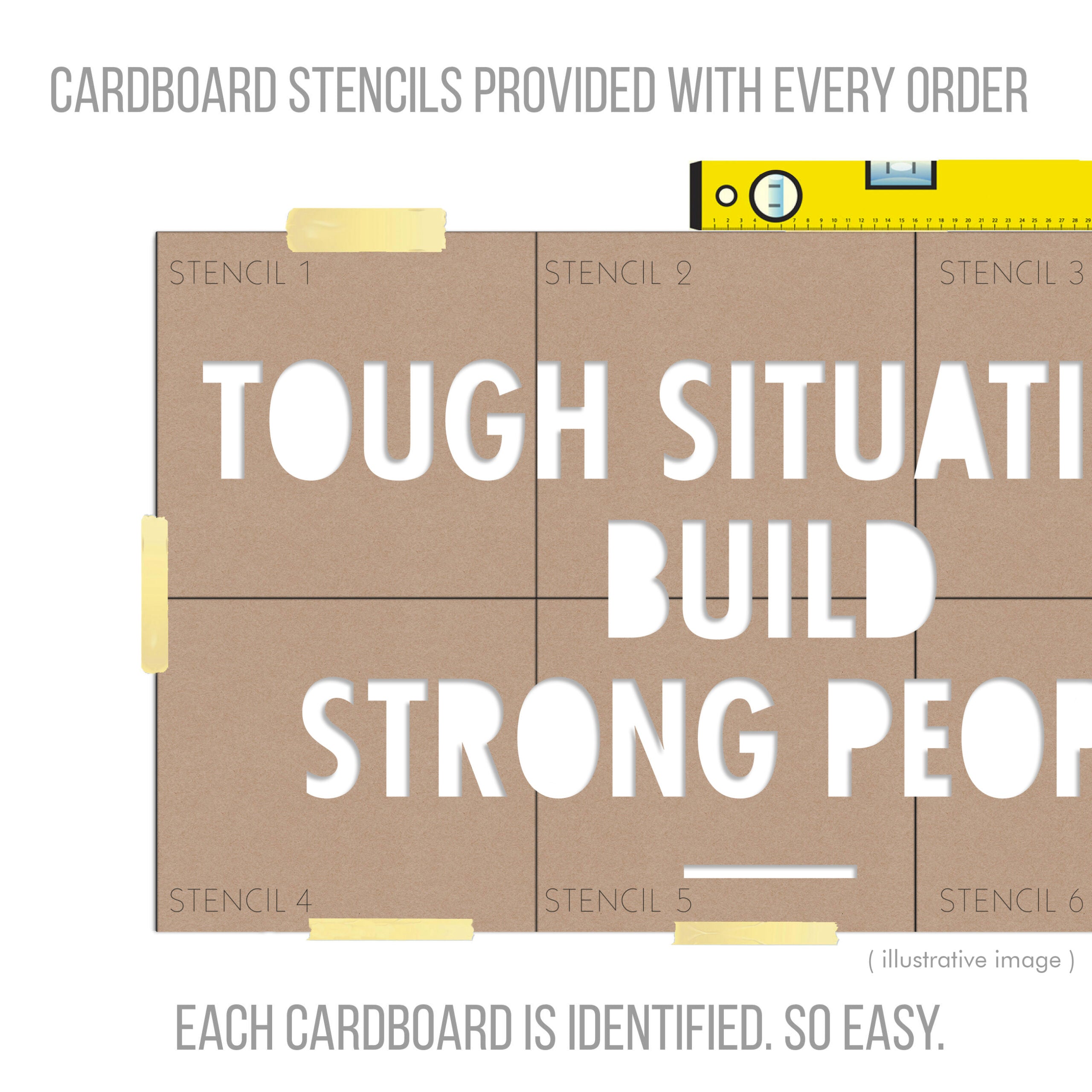 Tough Situations Build Strong People 3D Office Wall Decor-3