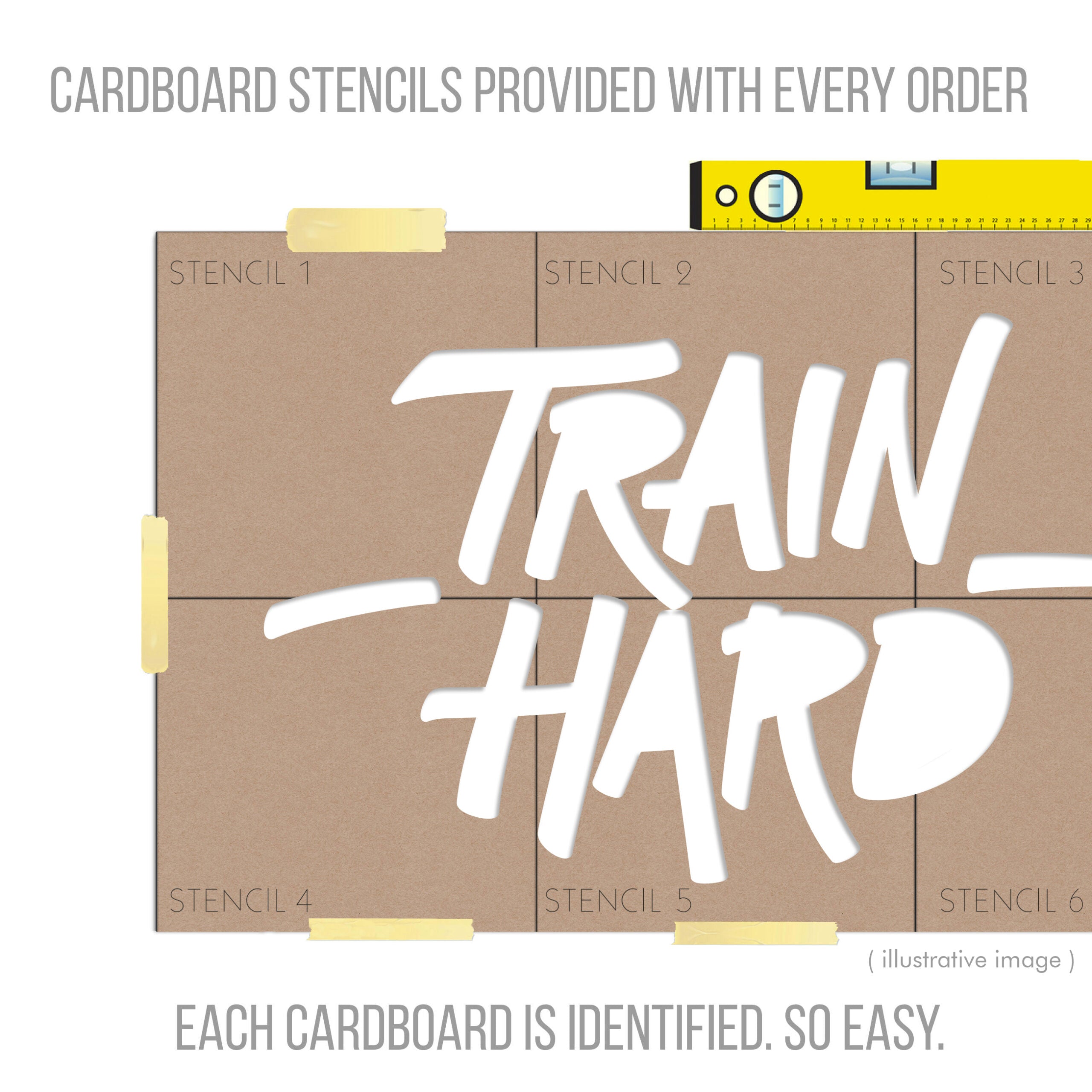 Train Hard 3D Gym Wall Decor-3