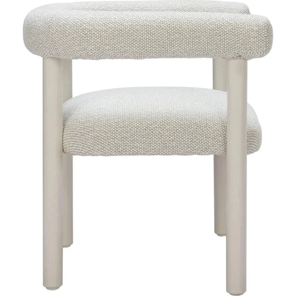 Sunbath Aluminum White Dining Arm Chair 2PC