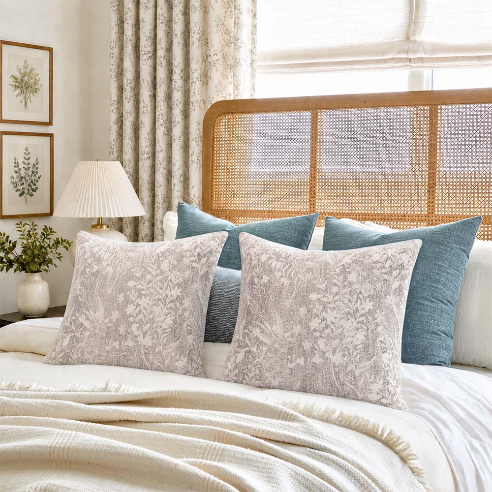 Sylva Foliage Pattern Jacquard Pillow Covers