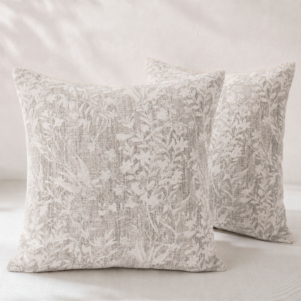 Sylva Foliage Pattern Jacquard Pillow Covers