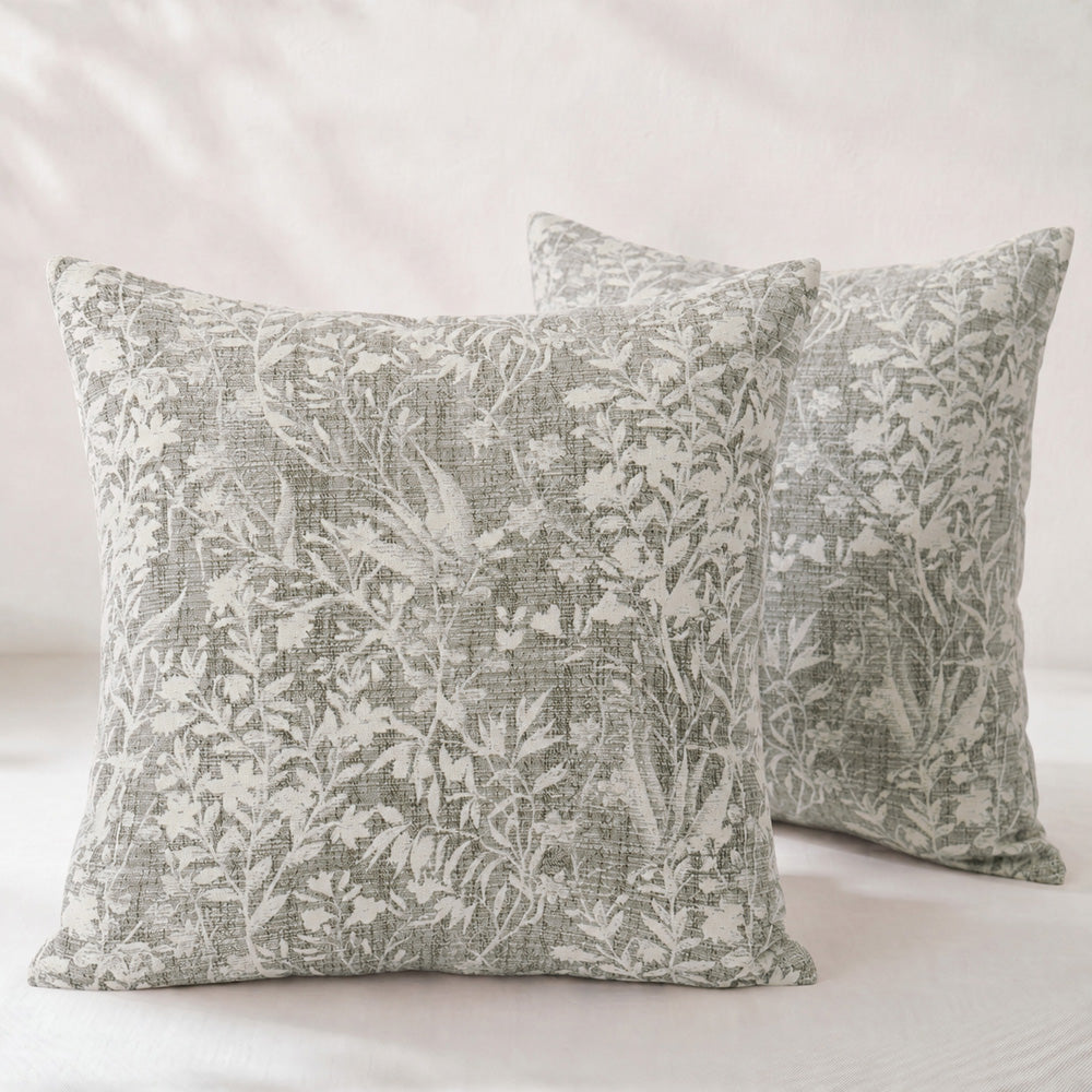Sylva Foliage Pattern Jacquard Pillow Covers