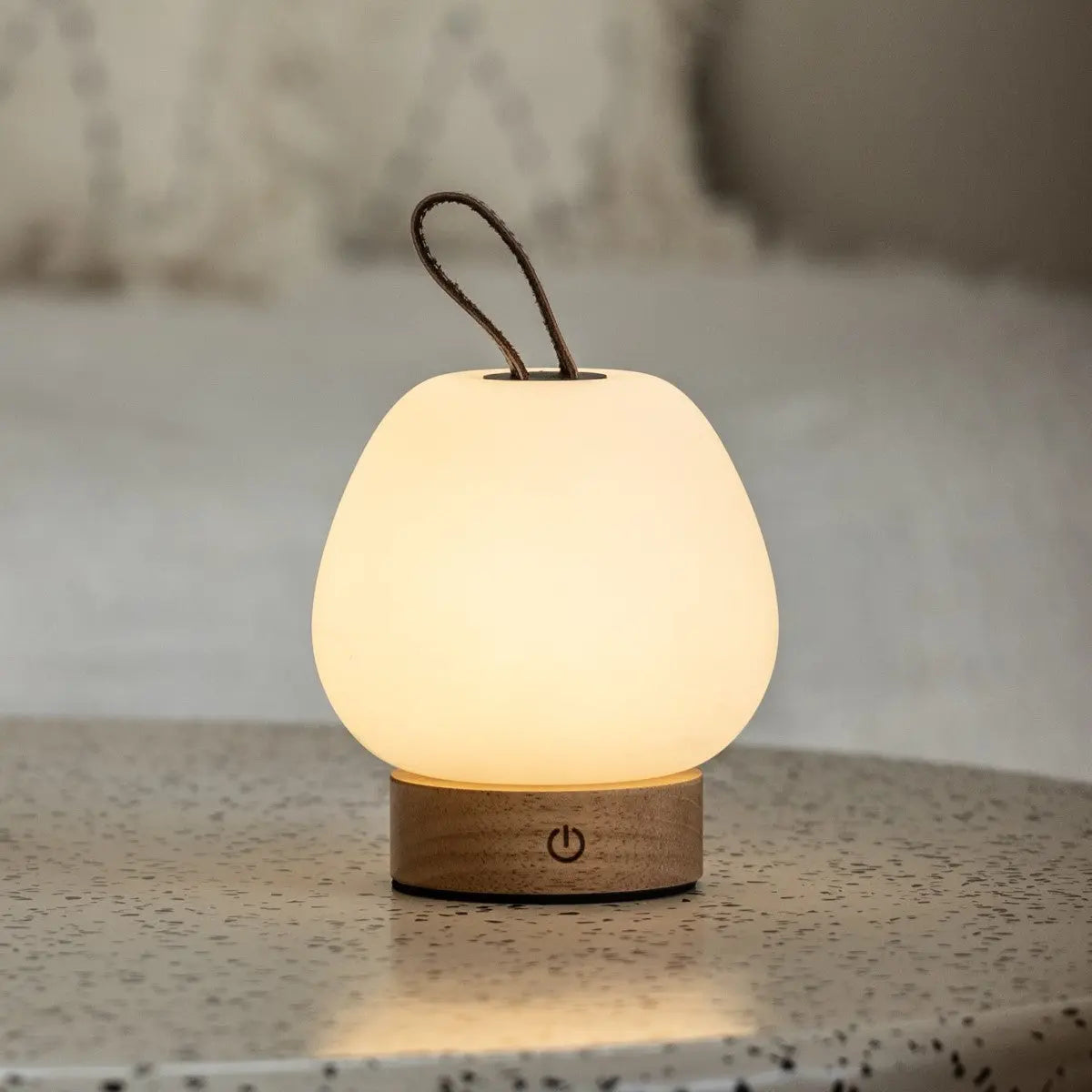 Cooper Light Brown Wooden Rechargeable Table Lamp – Cordless, Dimmable & Stylish-0