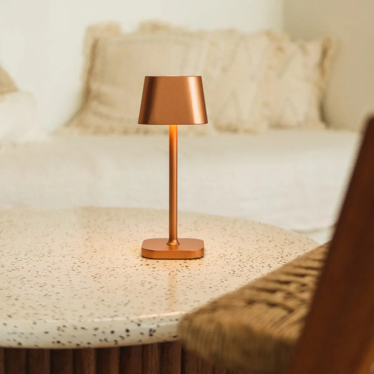 Ava Copper Rechargeable Table Lamp | Stylish, Cordless & Dimmable-3