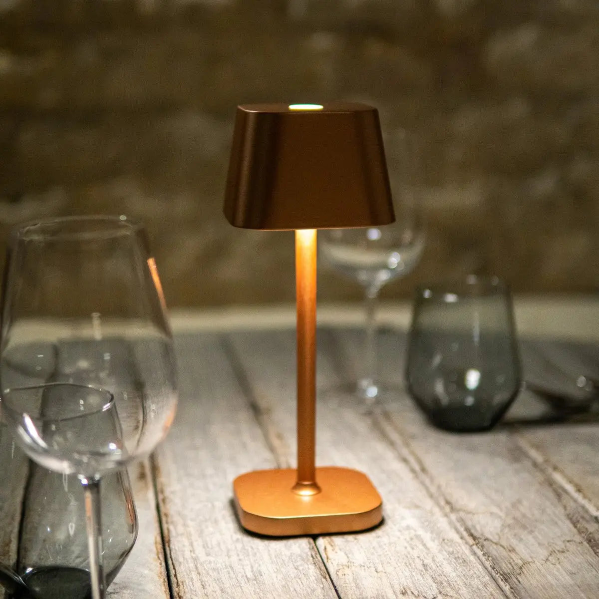 Ava Copper Rechargeable Table Lamp | Stylish, Cordless & Dimmable-1