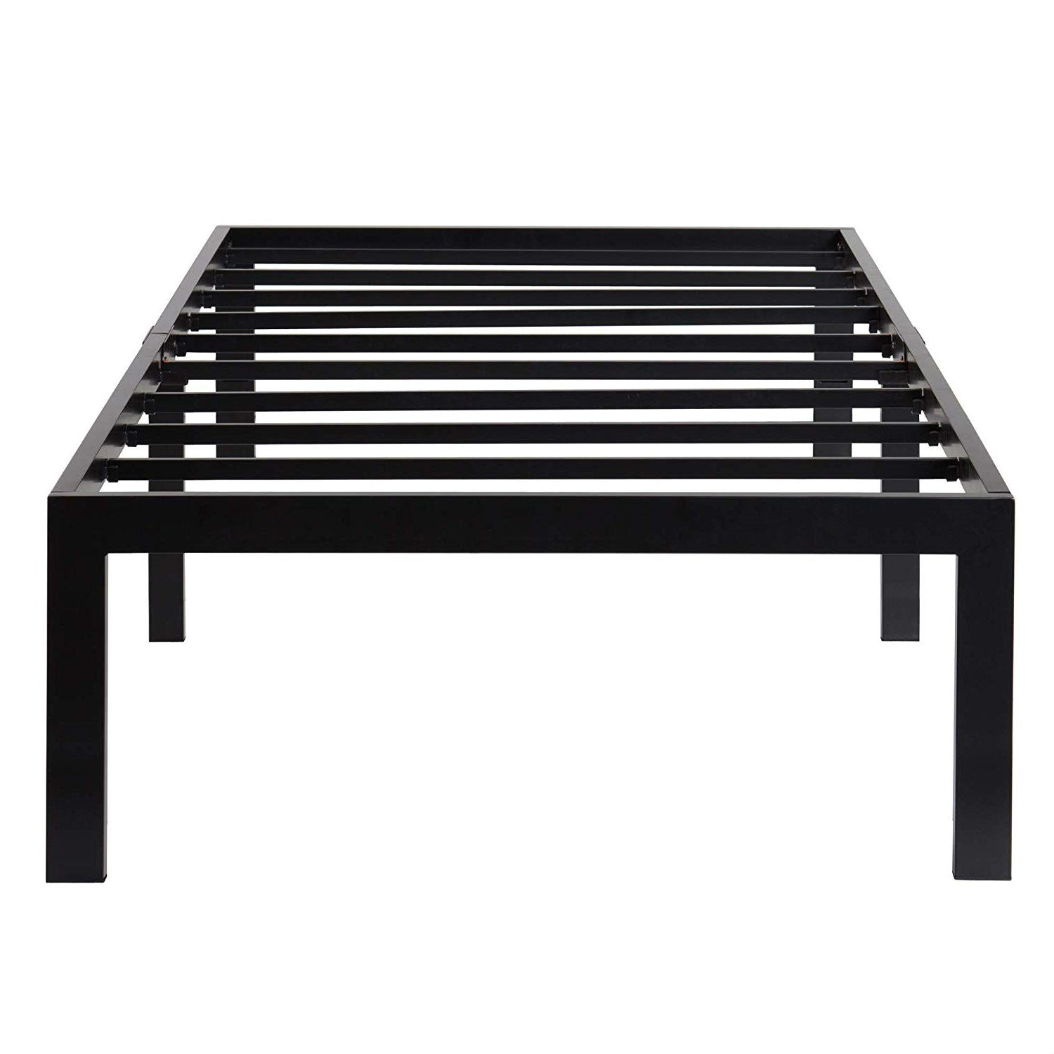 Twin 18-inch High Heavy Duty Black Metal Platform Bed Frame-0