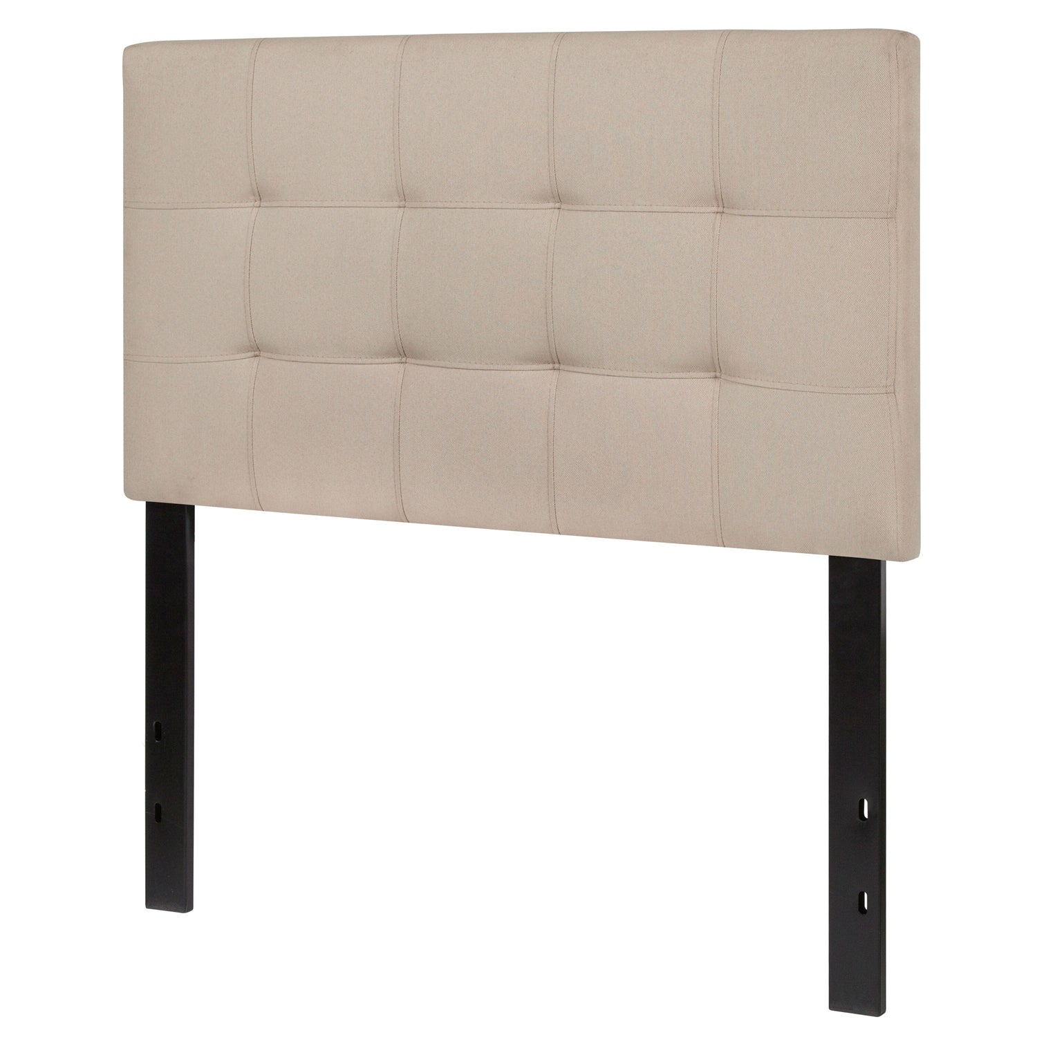 Twin size Modern Beige Taupe Fabric Upholstered Headboard-0