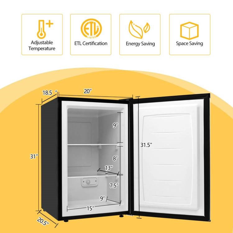 Modern Compact 3 cu ft. Space Saving Portable Mini Freezer Home Kitchen Dorm-4