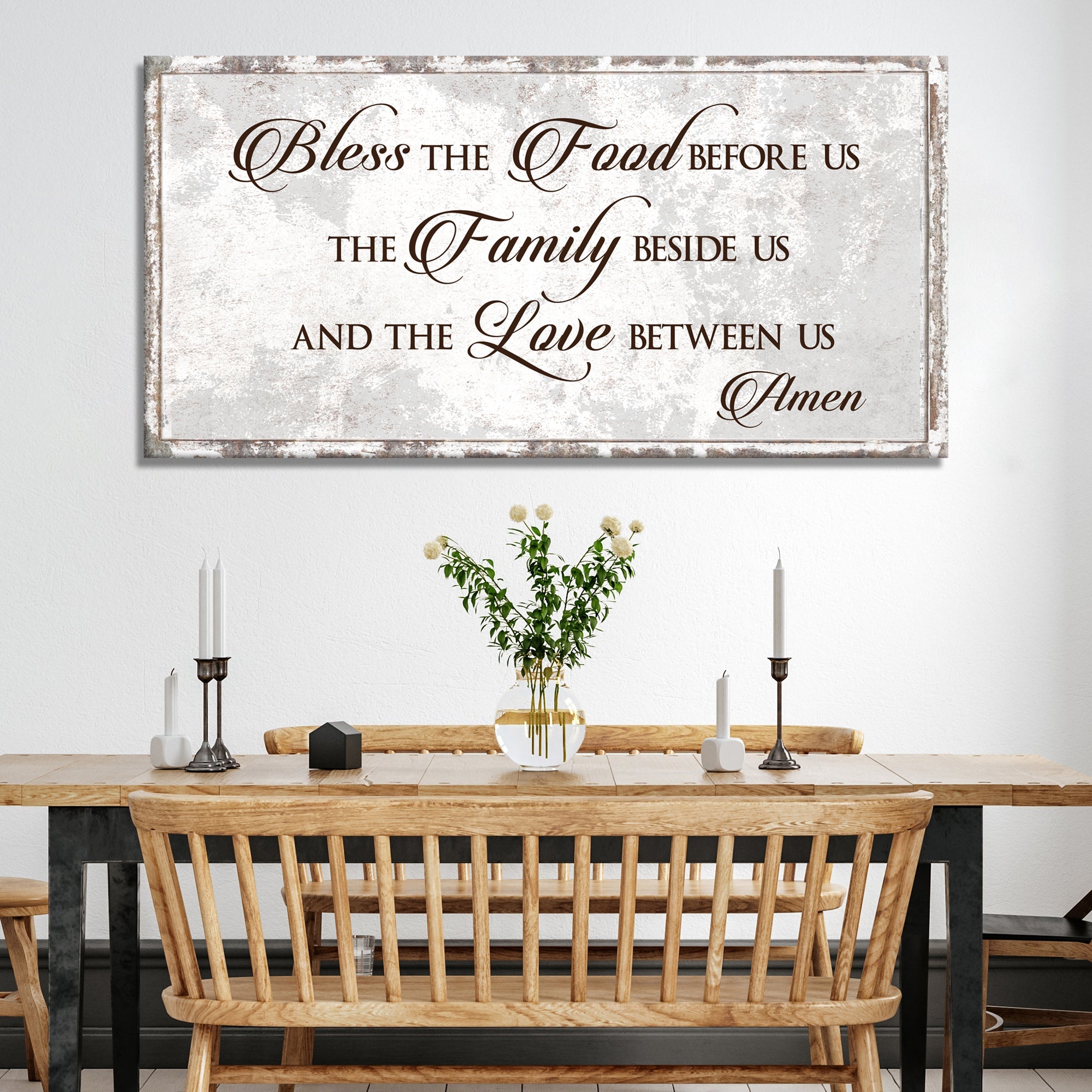 Bless Our Food, Family, And Love Sign