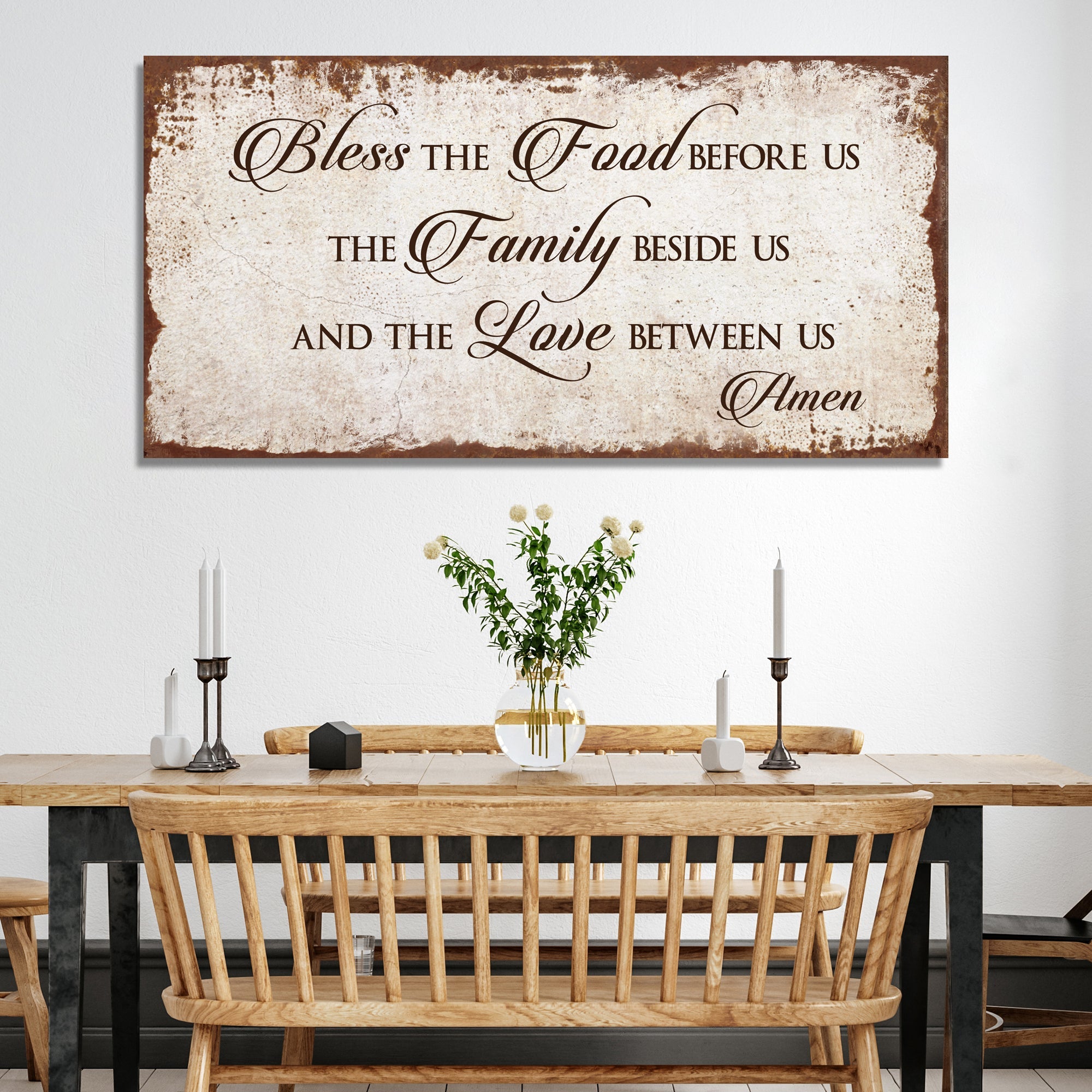 Bless Our Food, Family, And Love Sign