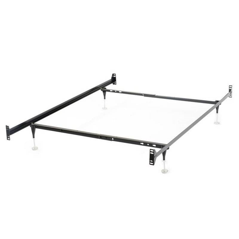 Adjustable Twin/Full Metal Bed Frame with Headboard and Footboard Brackets-0