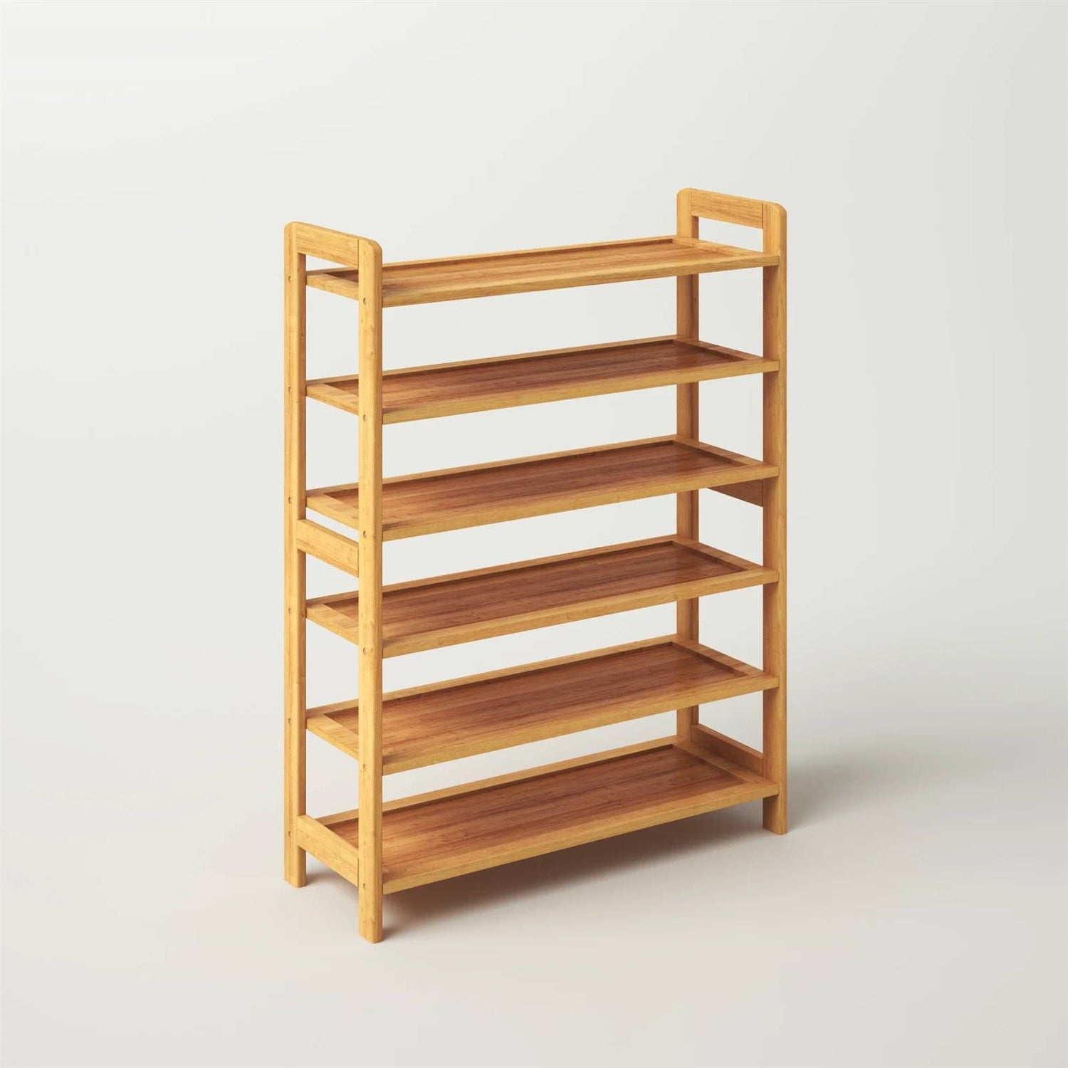 Solid Wood 6-Shelf Shoe Rack - Holds up to 24 Pair of Shoes-3