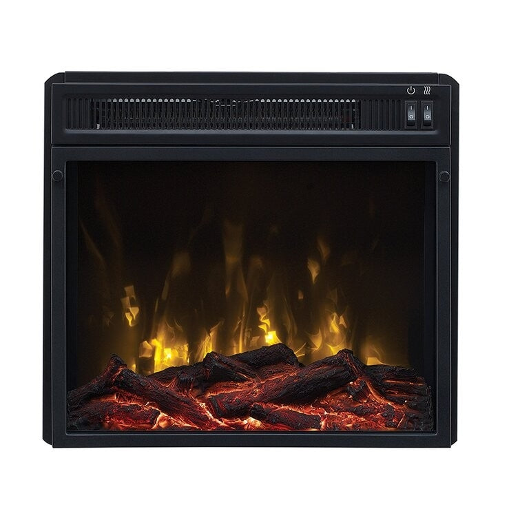 FarmHouse Rustic Grey/Espresso TV Entertainment Electric Fireplace-3