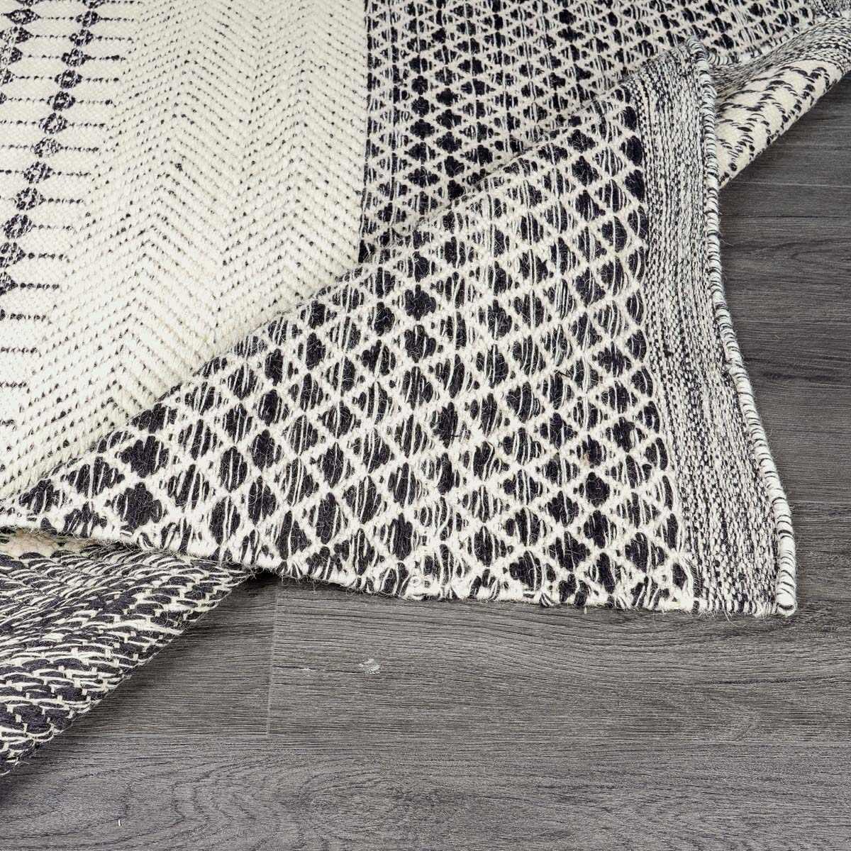 Tideswell Scandi Boho Wool Carpet - PRHOMZ