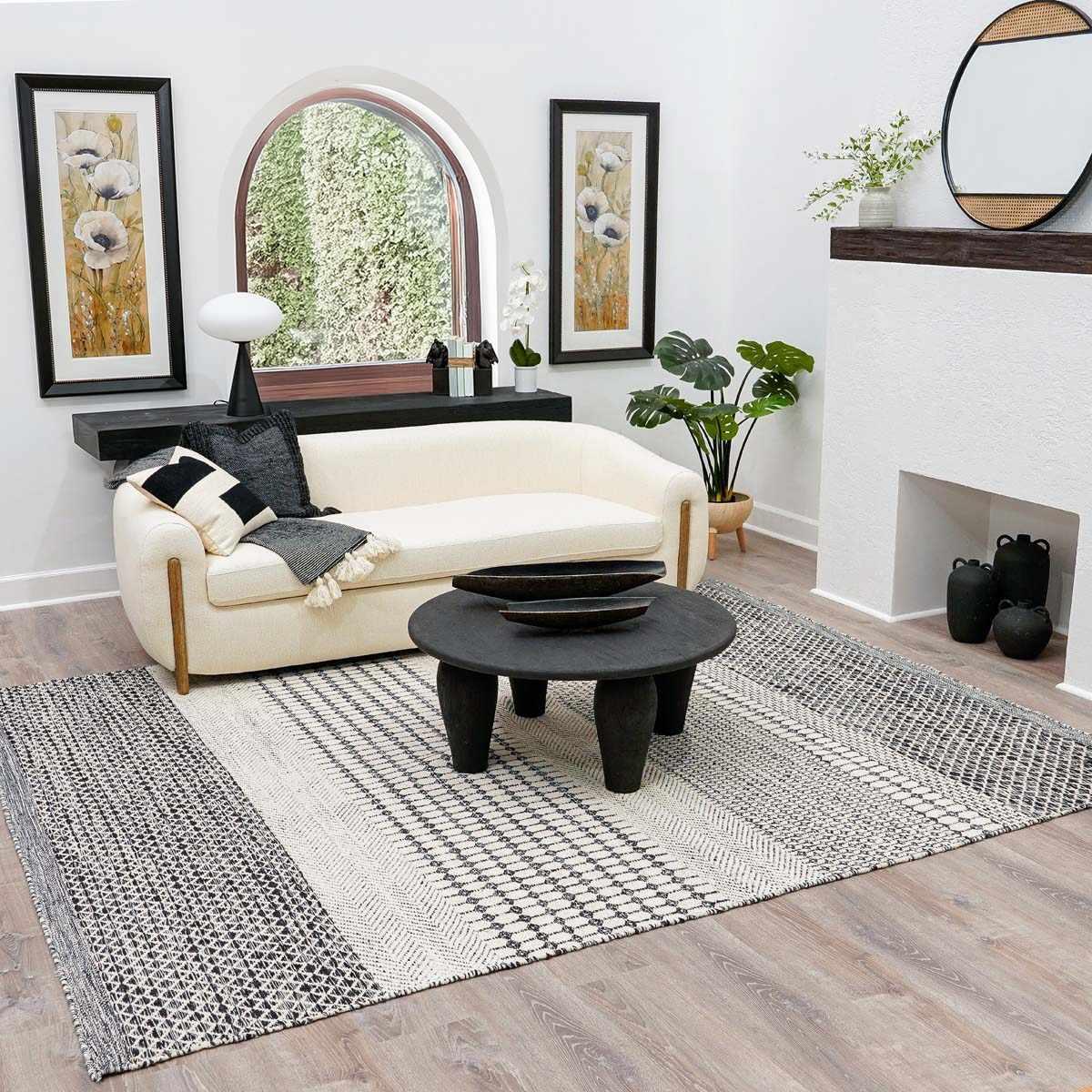 Tideswell Scandi Boho Wool Carpet - PRHOMZ