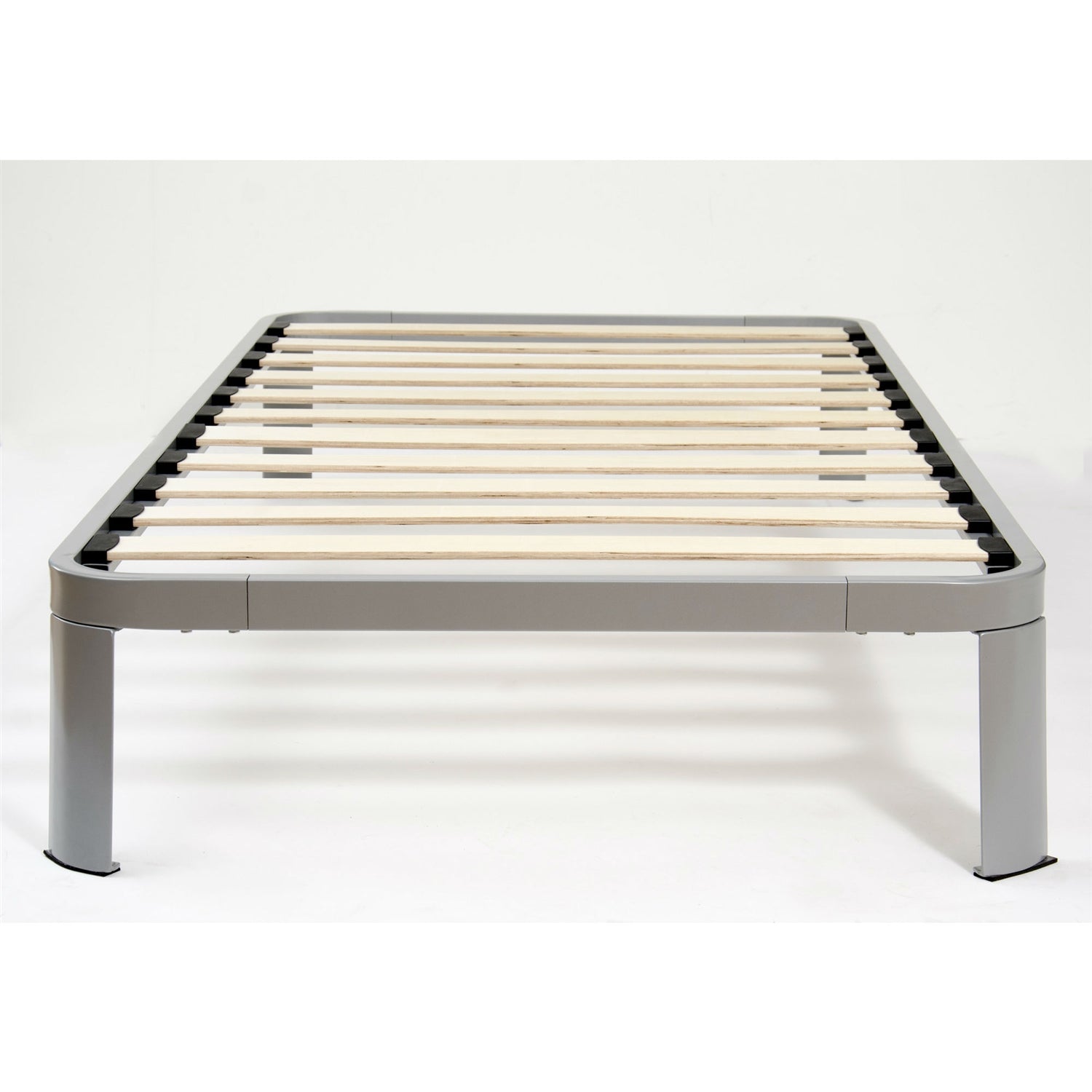 Twin size Luna Metal Platform Bed Frame with Wood Slats-0