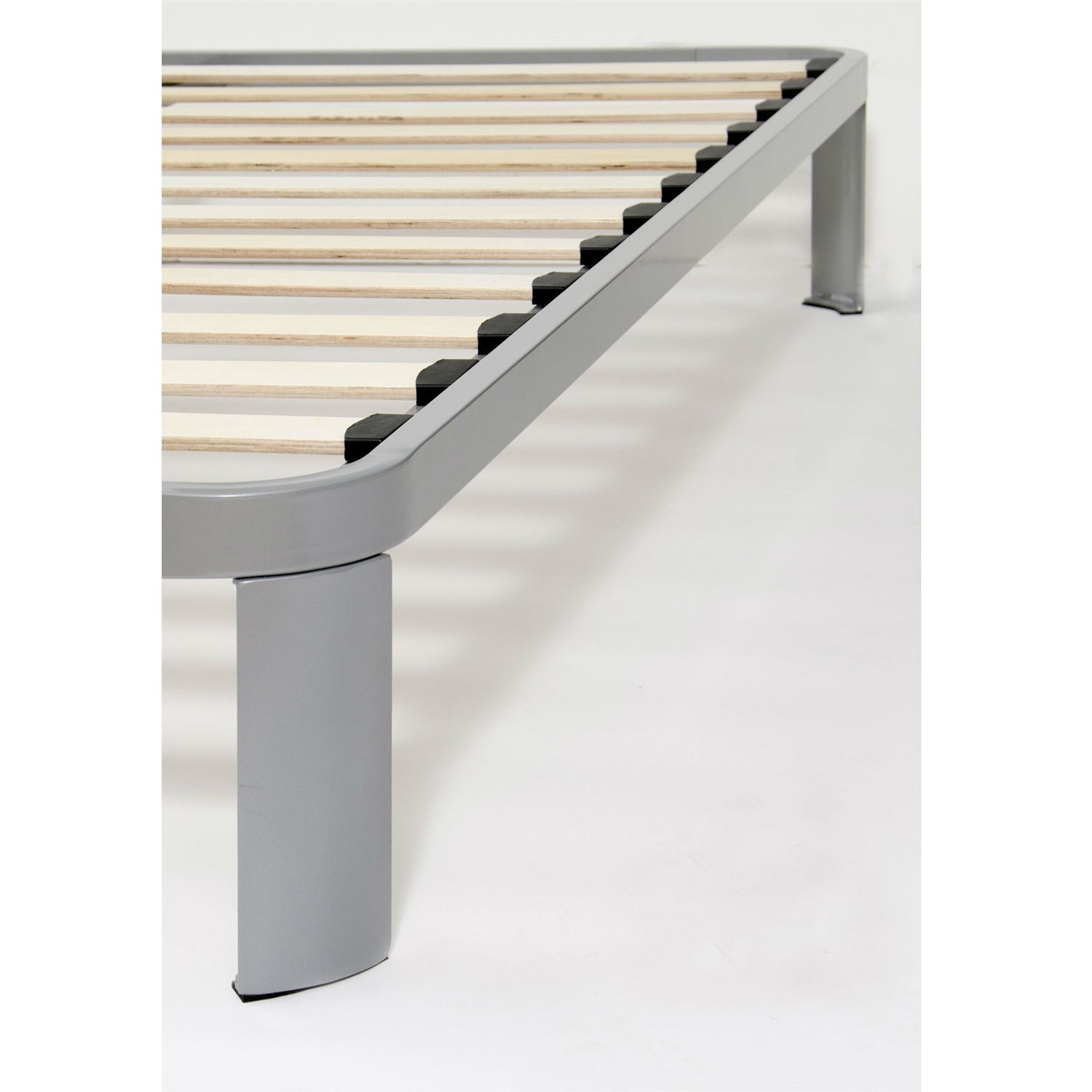 Twin size Luna Metal Platform Bed Frame with Wood Slats-1