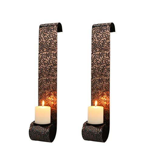 22.5''H Metal Candle Sconces Wall Decor Sconce Candle Holder(Set of 2)-5