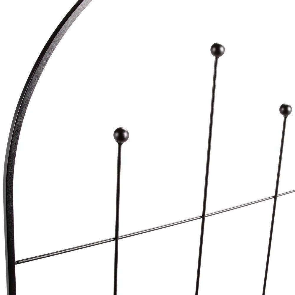 Modern 6-Ft Outdoor Metal Garden Trellis with Black Powder Coated Finish-3