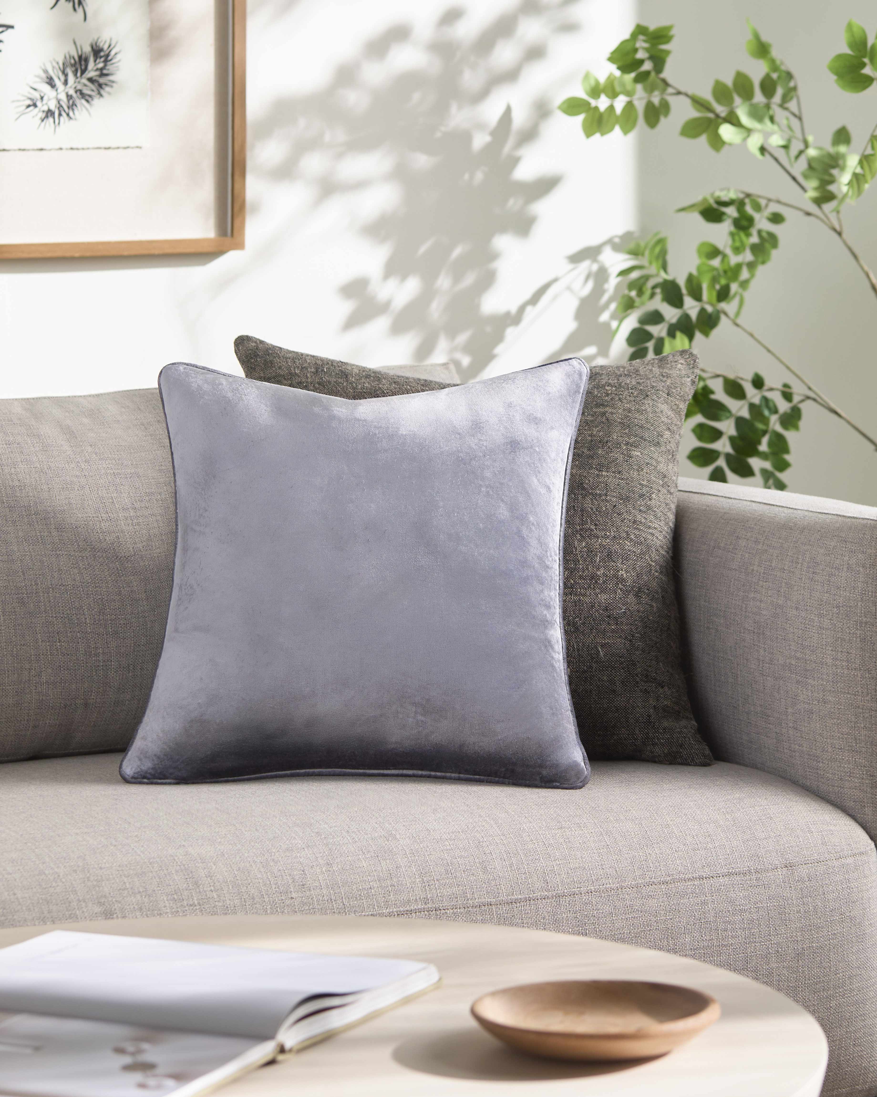 Twee Gray Square Throw Pillow - Clearance-4