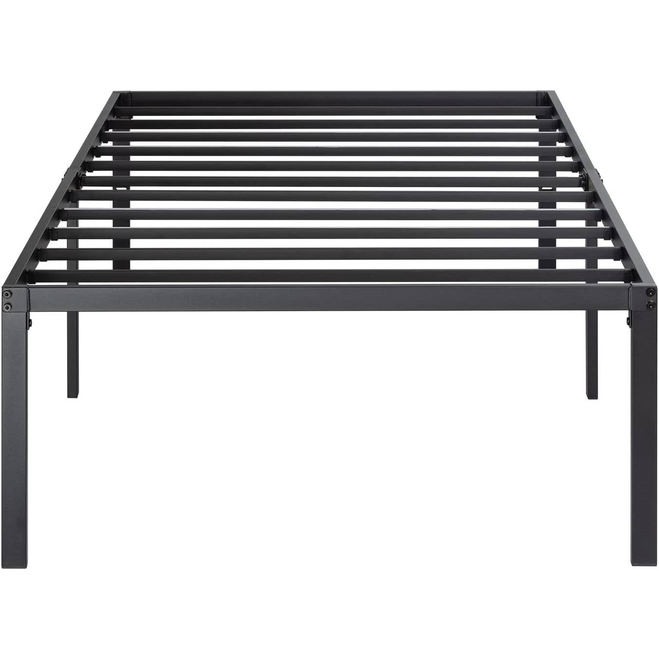 Twin 18-inch High Metal Platform Bed Frame with Under-bed Storage Space-0