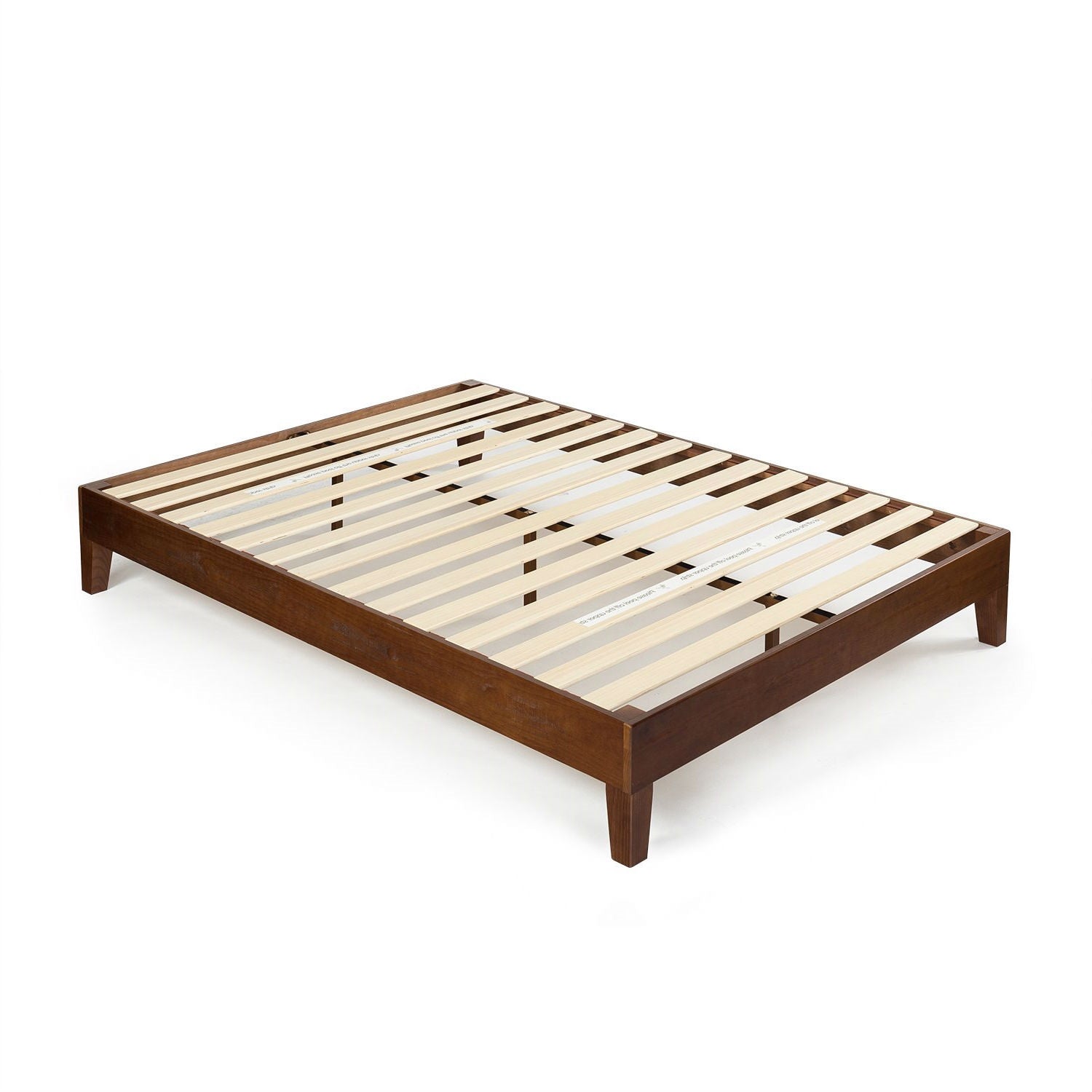 Twin size Solid Wood Platform Bed Frame in Espresso Finish-0