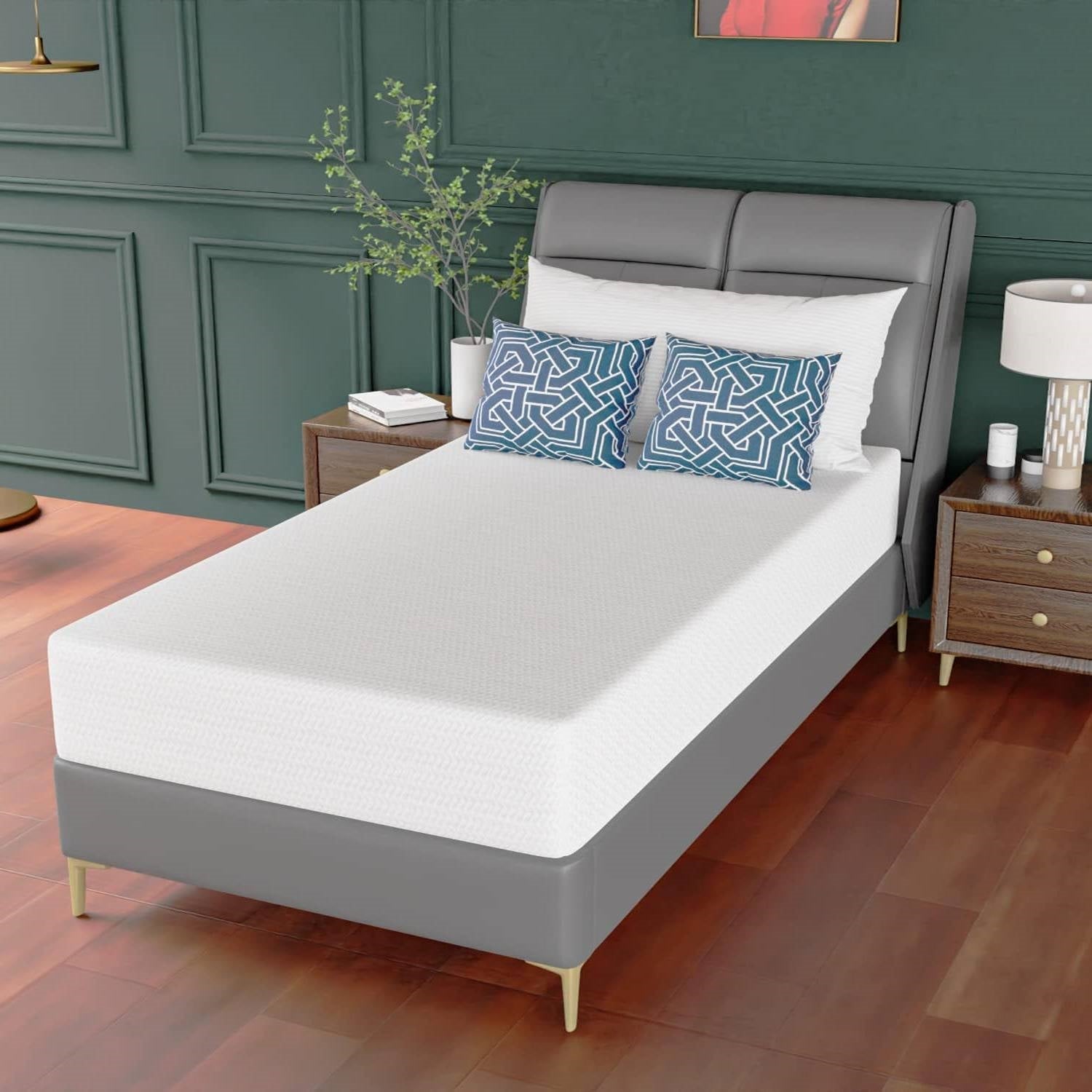 Twin size 10-inch Thick Medium Firm Cool Gel Memory Foam Mattress-0