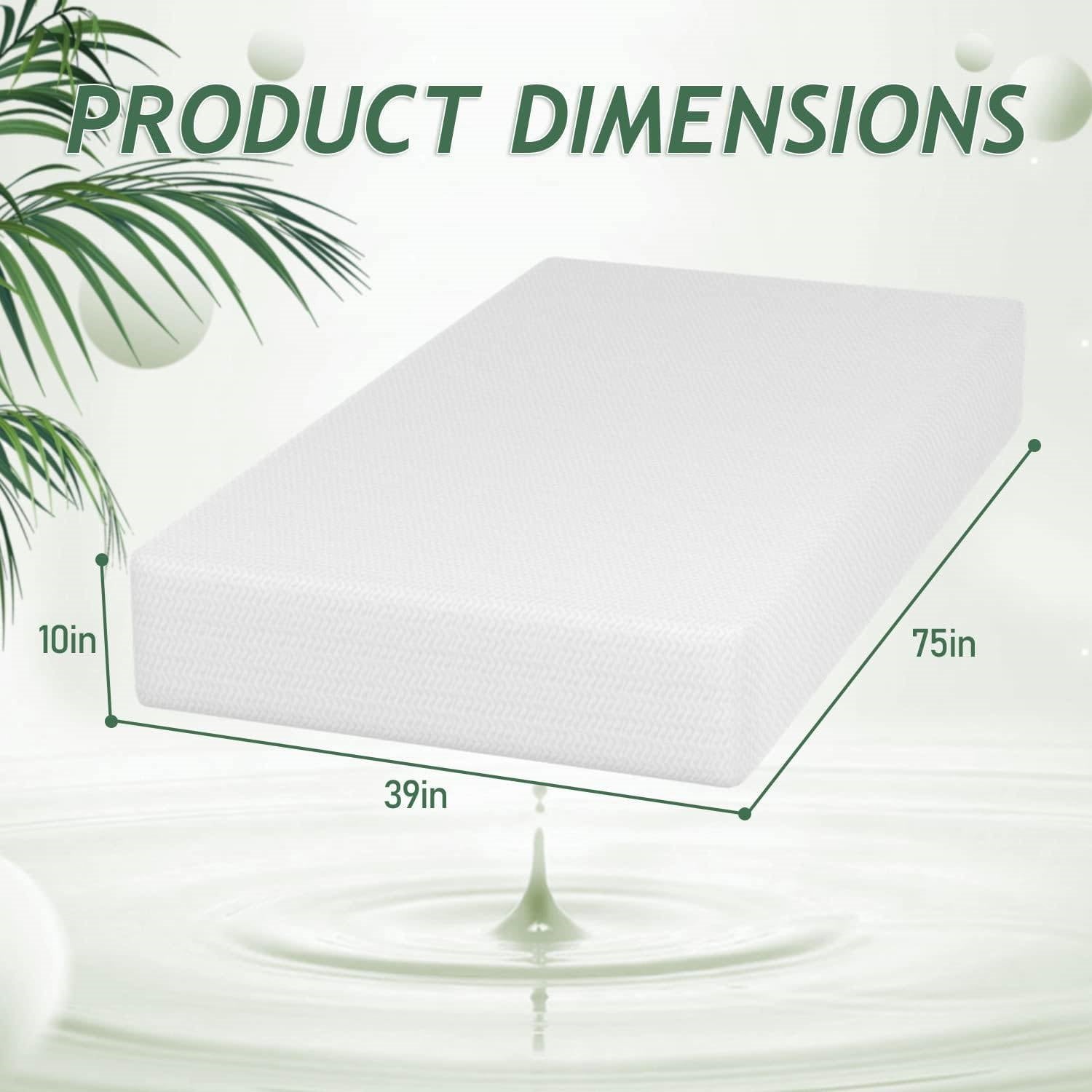 Twin size 10-inch Thick Medium Firm Cool Gel Memory Foam Mattress-4