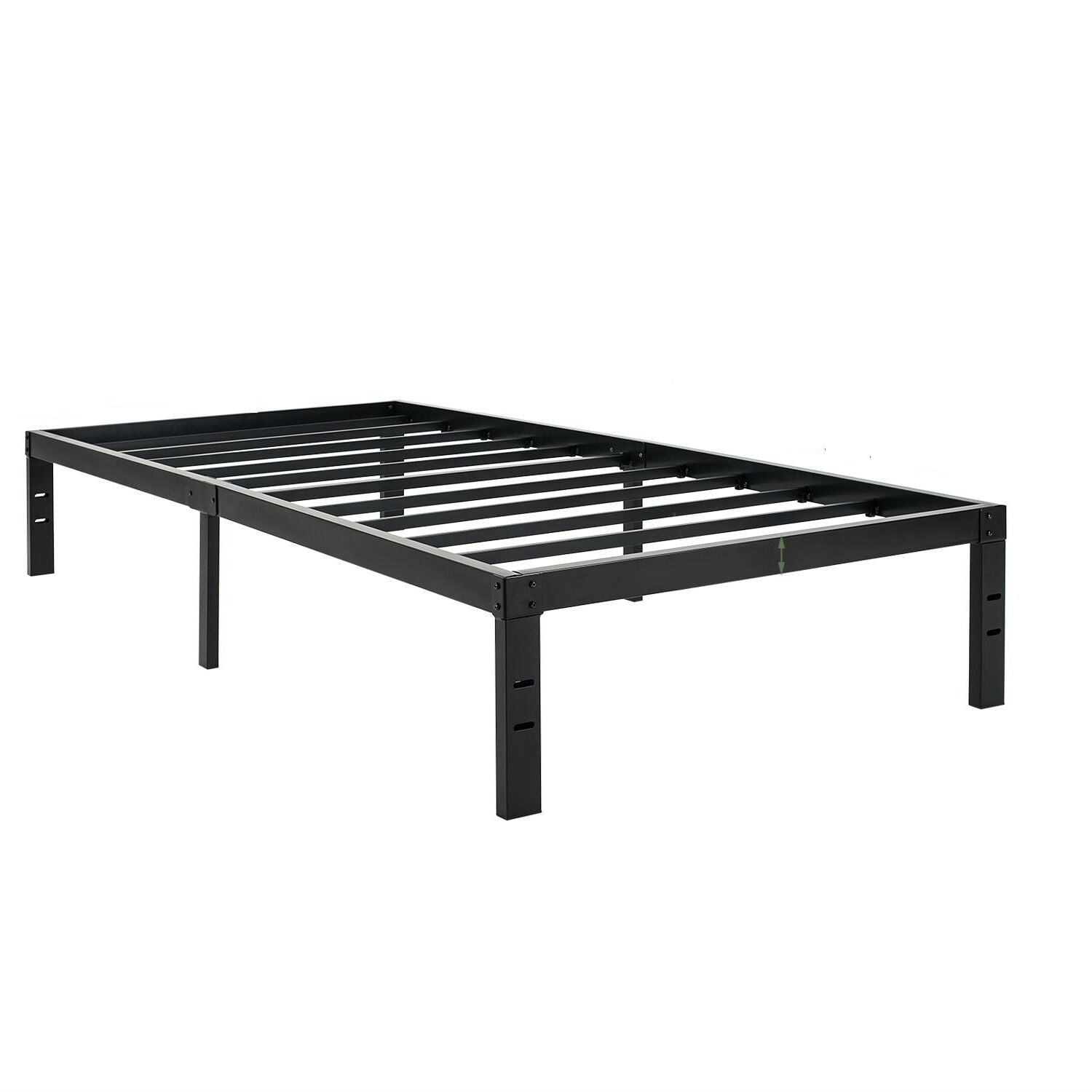 Twin XL College Dorm Heavy Duty Black Metal Platform Bed Frame-0