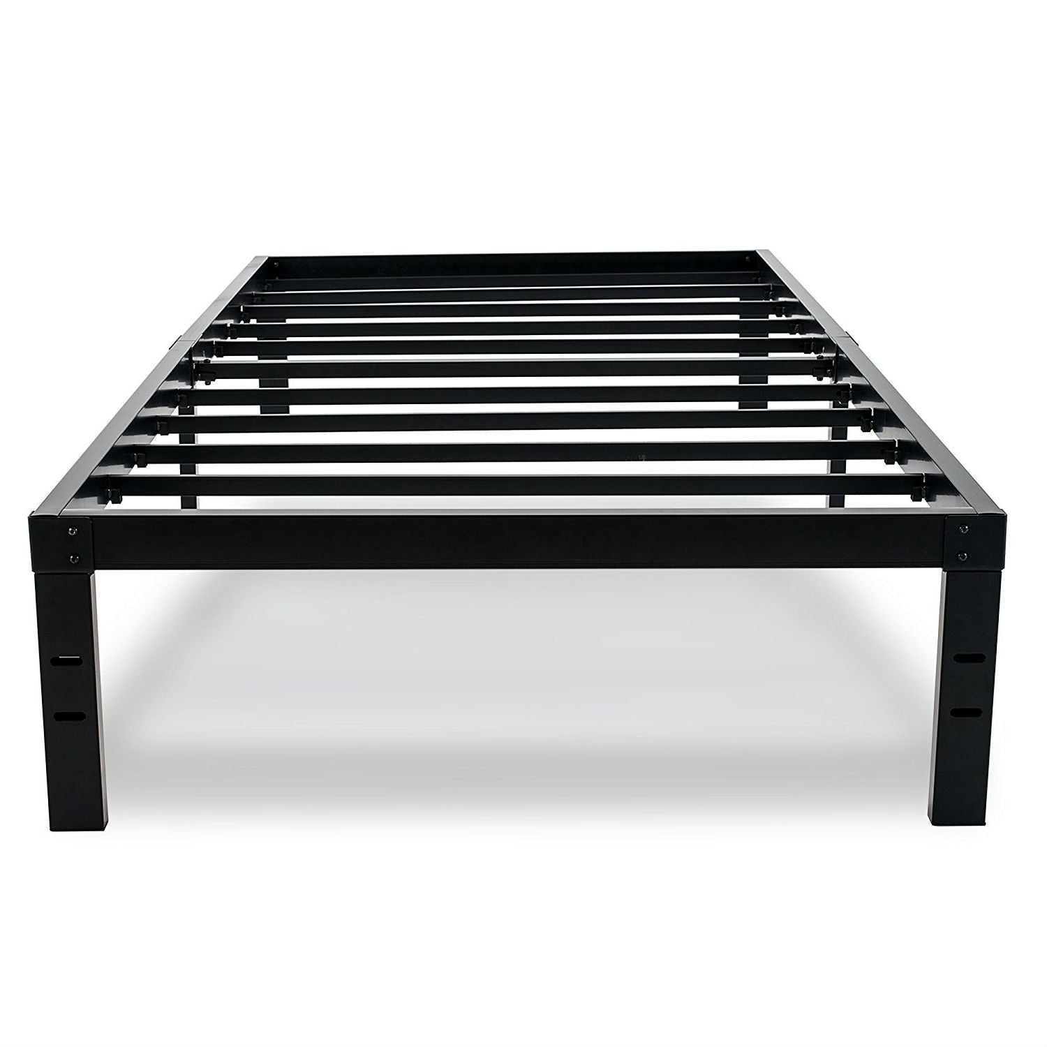 Twin XL College Dorm Heavy Duty Black Metal Platform Bed Frame-1